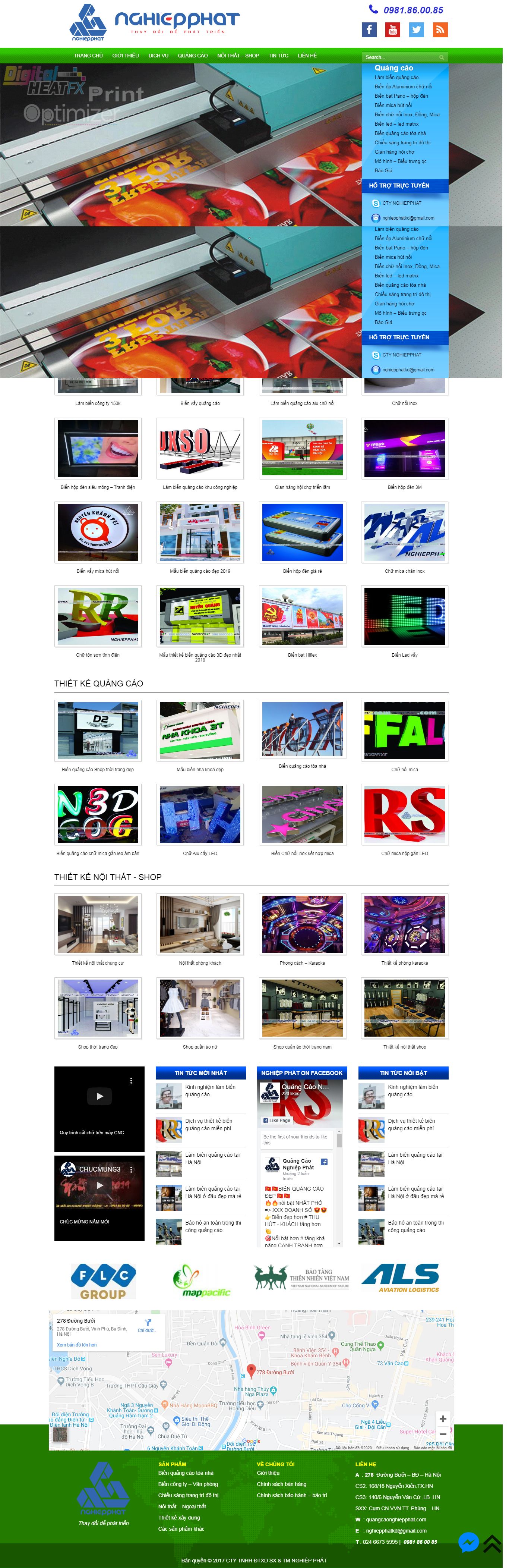 Thiết kế Web biển quảng cáo giá rẻ quangcaonghiepphat.com