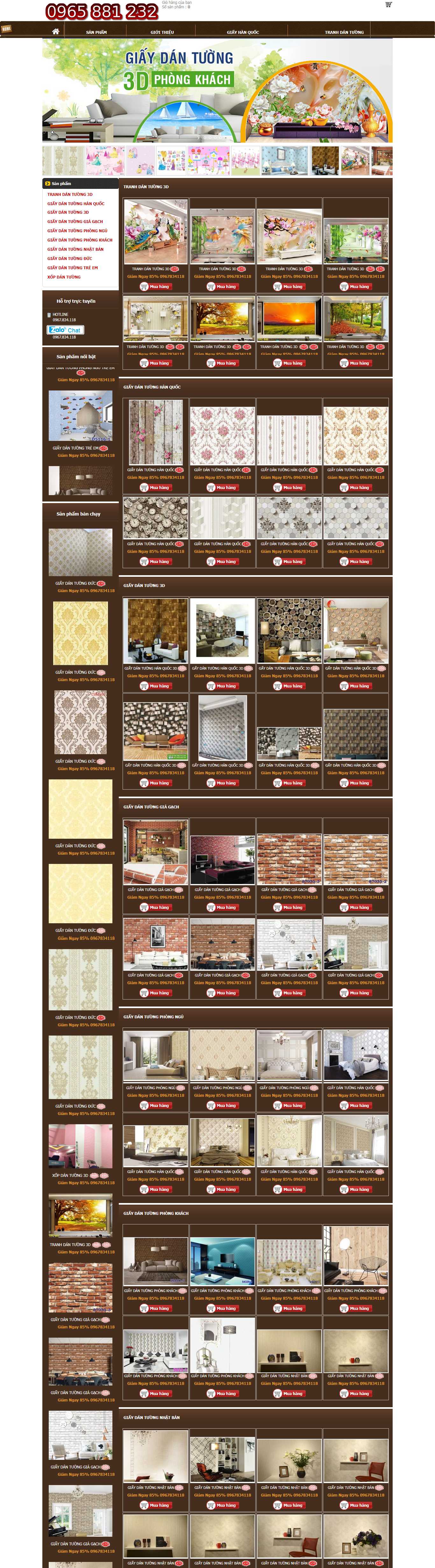 Thiết kế Web giấy dán tường cao cấp giaydantuonghq.com.vn
