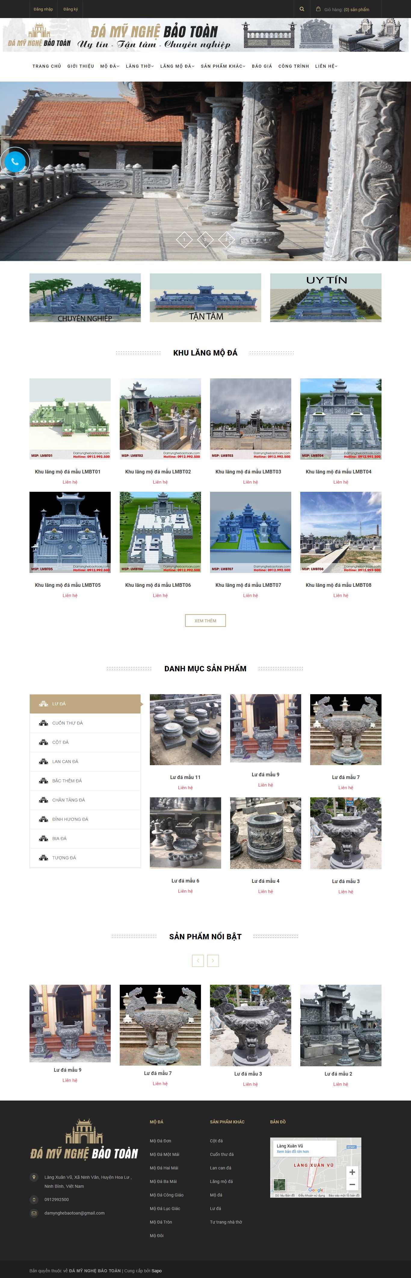 Thiết kế Web đá mỹ nghệ damynghebaotoan.com