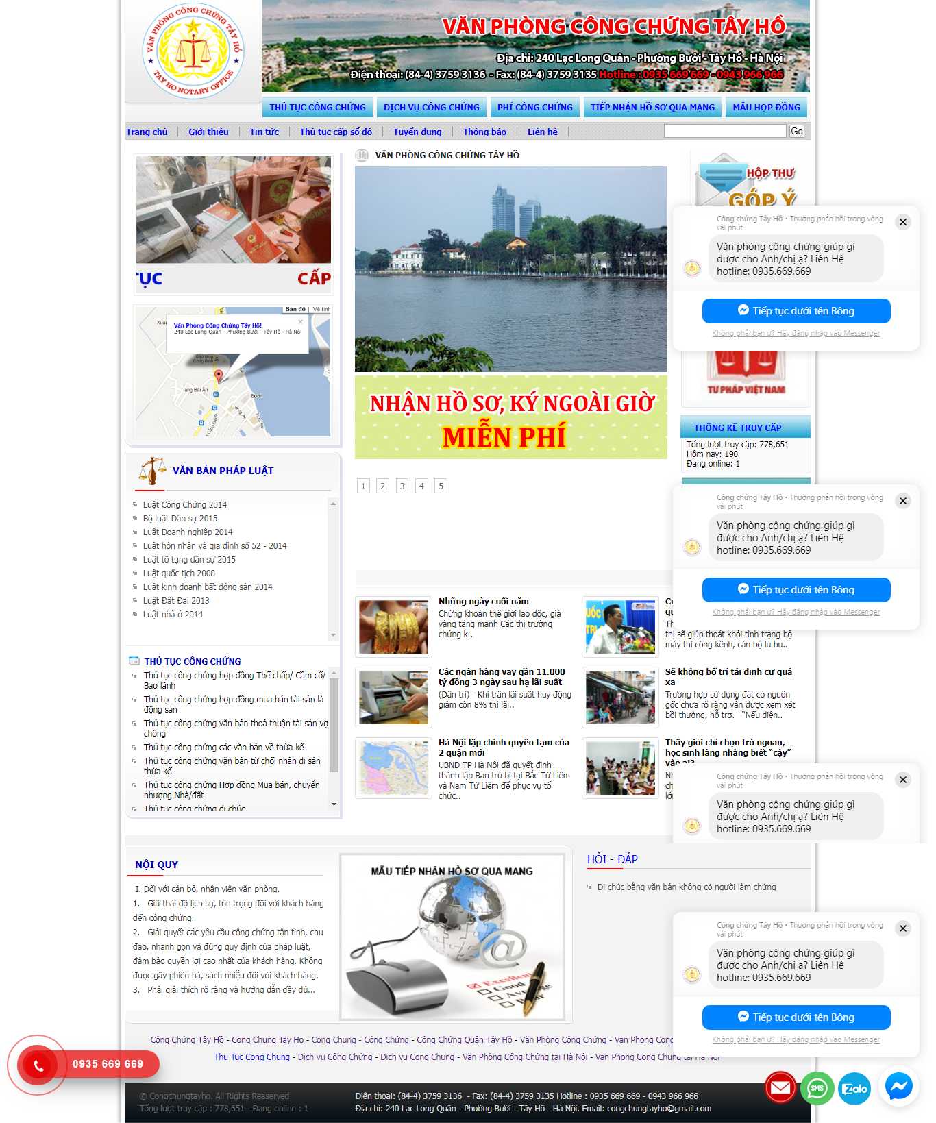 Thiết kế Web dịch thuật công chứng congchungtayho.com