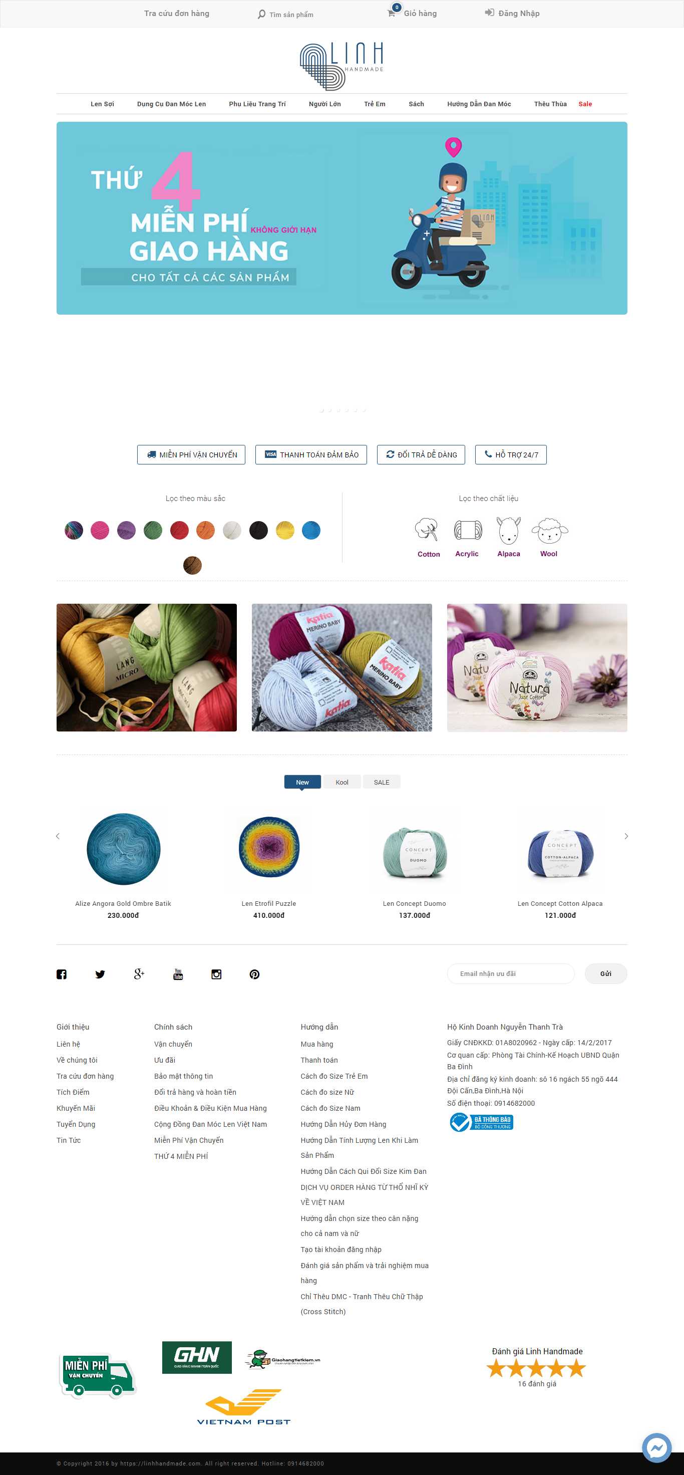 Thiết kế Web bán đồ handmade linhhandmade.com