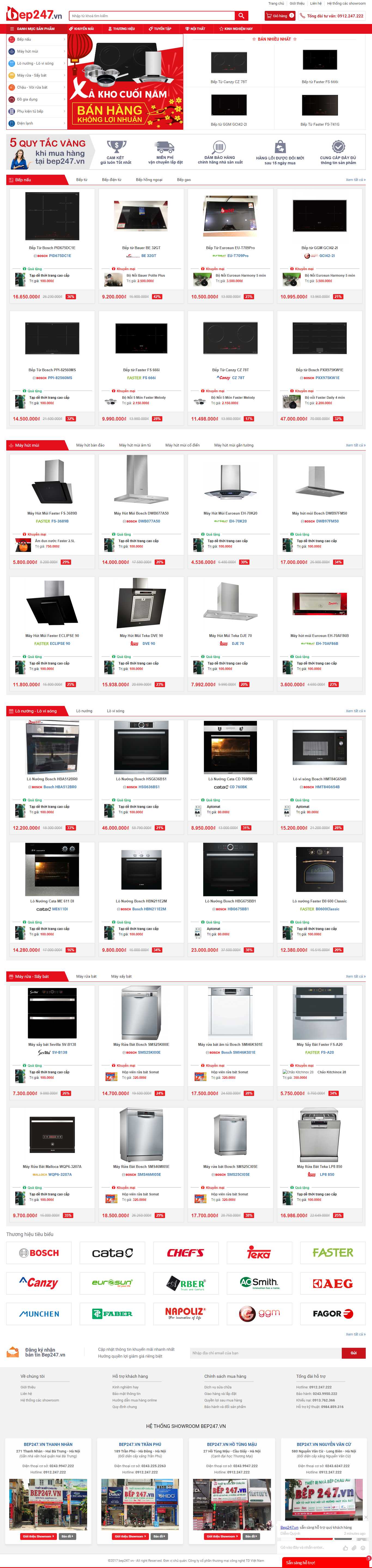 Thiết kế Web bán bếp gas bep247.vn