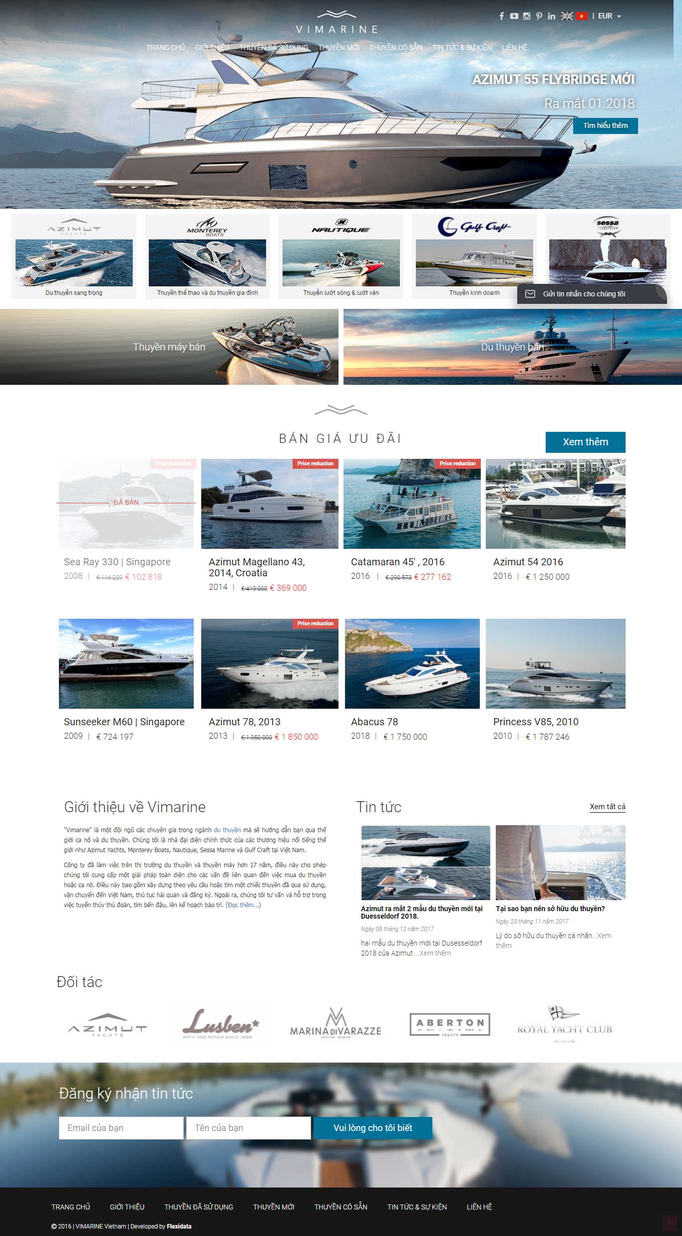 Thiết kế Web bán du thuyền cano vimarine.com.vn