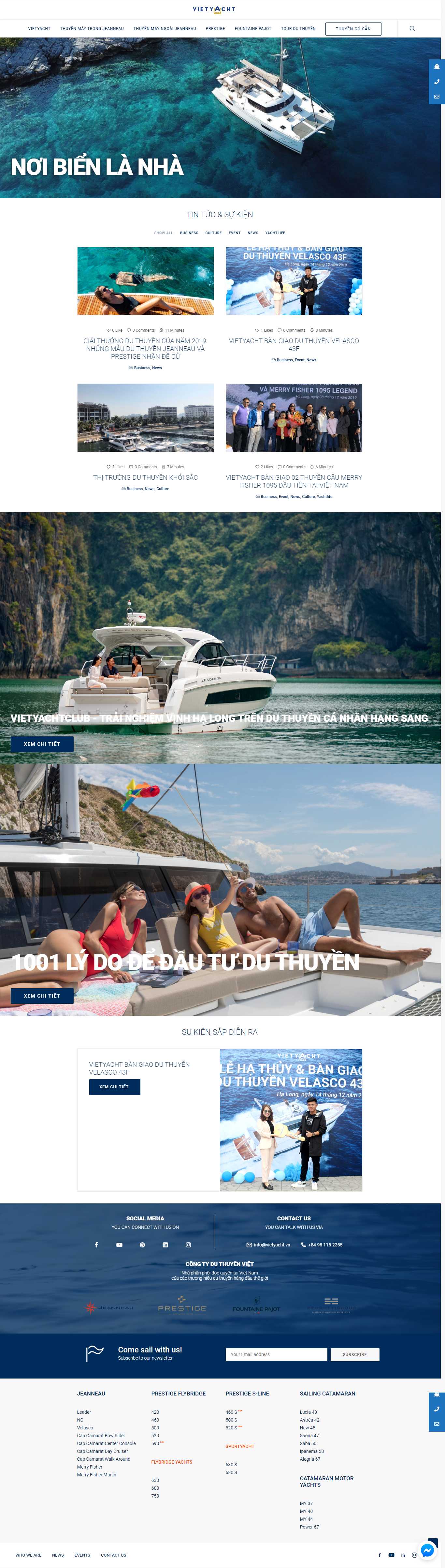 Thiết kế Web bán du thuyền cano vietyacht.vn