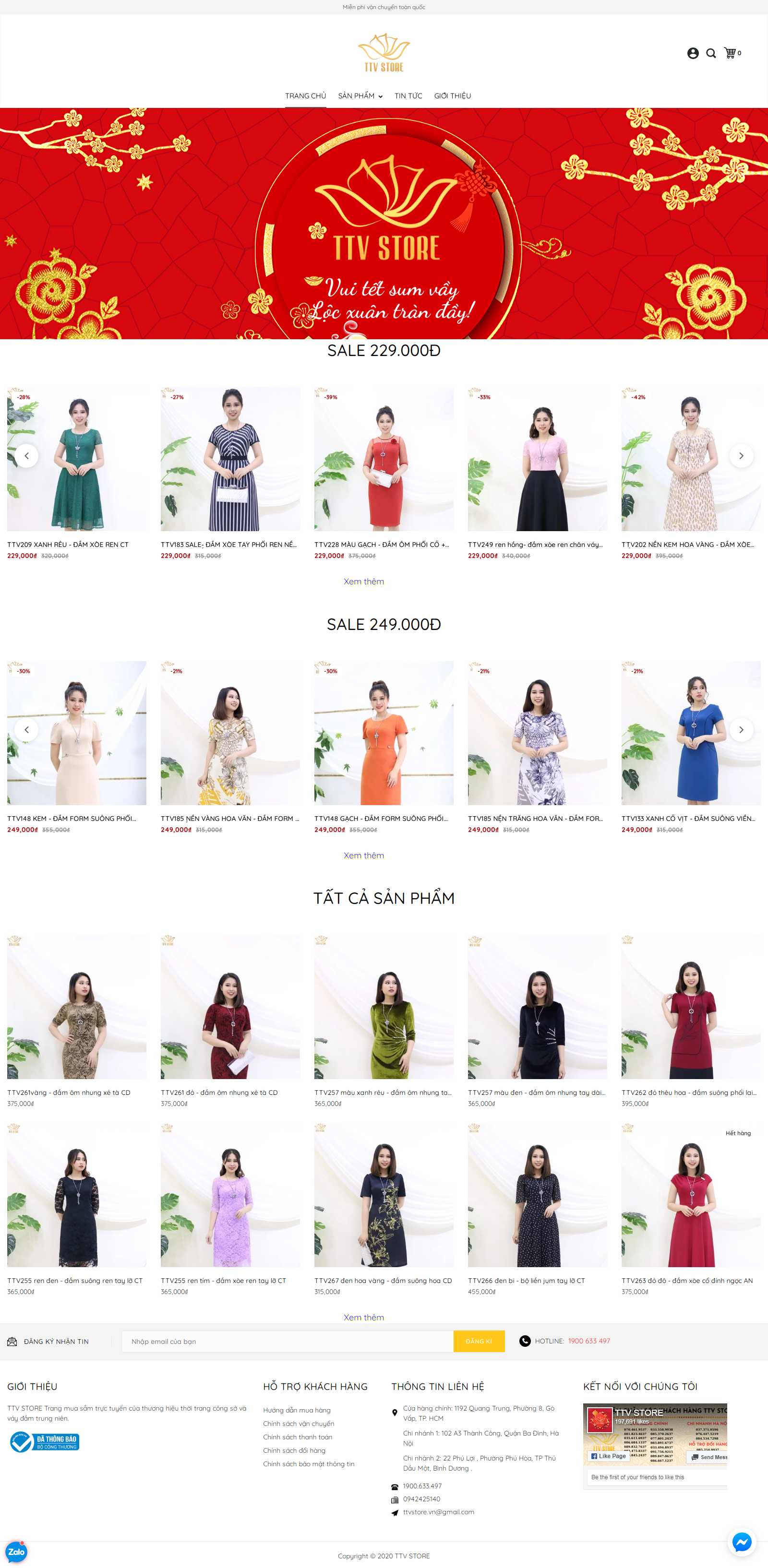 Thiết kế Web chất lượng ttvstore.vn