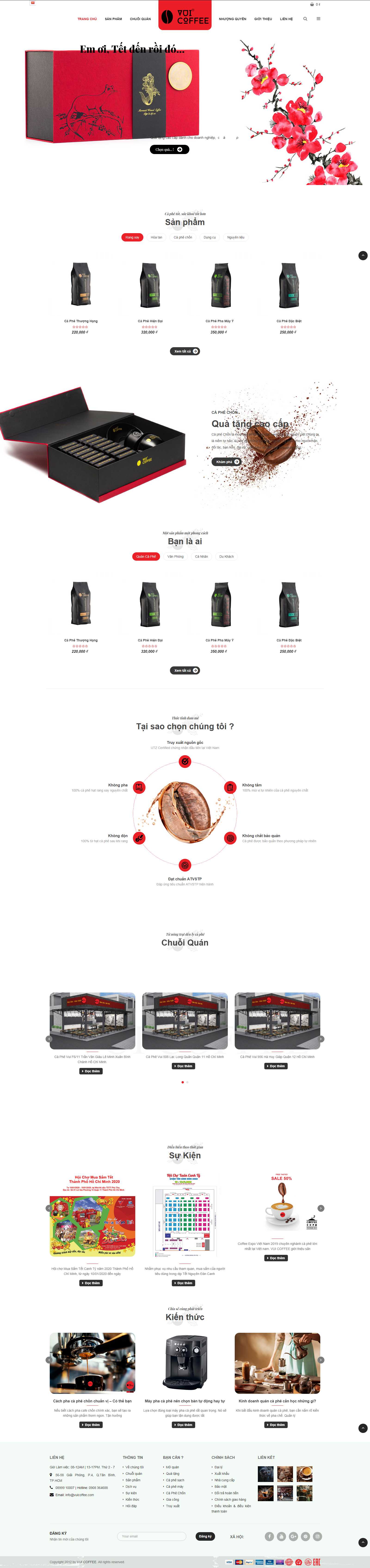 Thiết kế Web siêu tốc vuicoffee.com