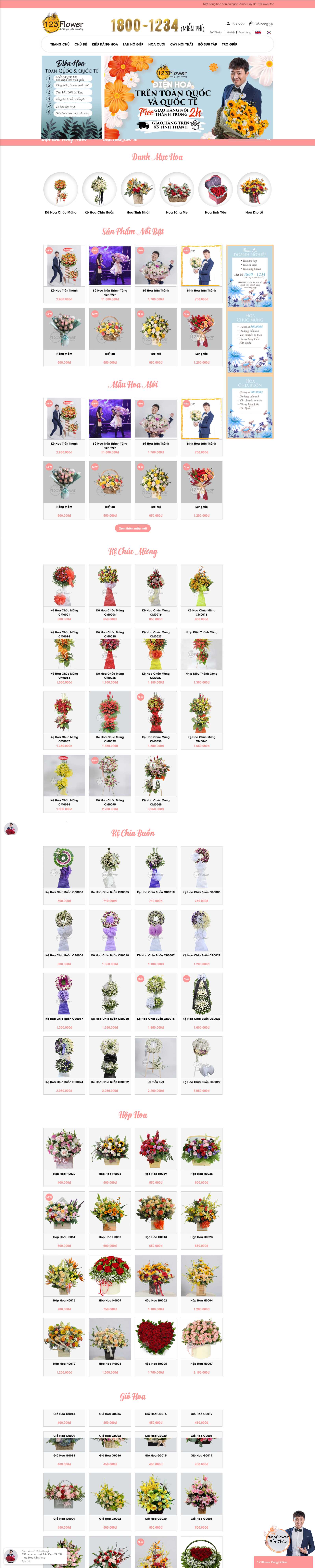 Thiết kế Web siêu tốc 123flower.vn
