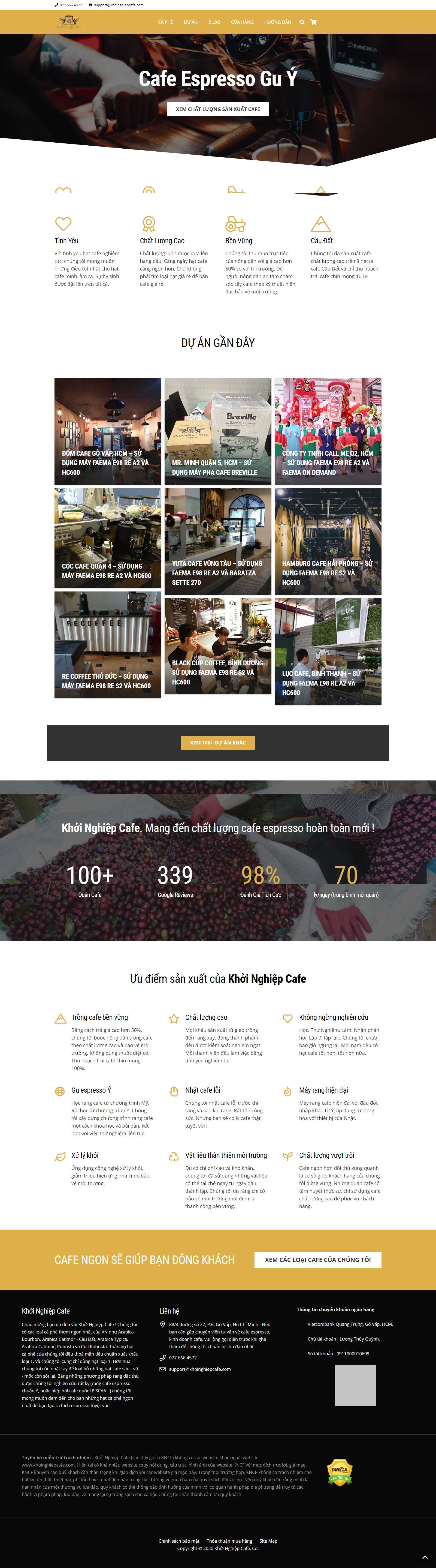 Thiết kế Web siêu tốc khoinghiepcafe.com