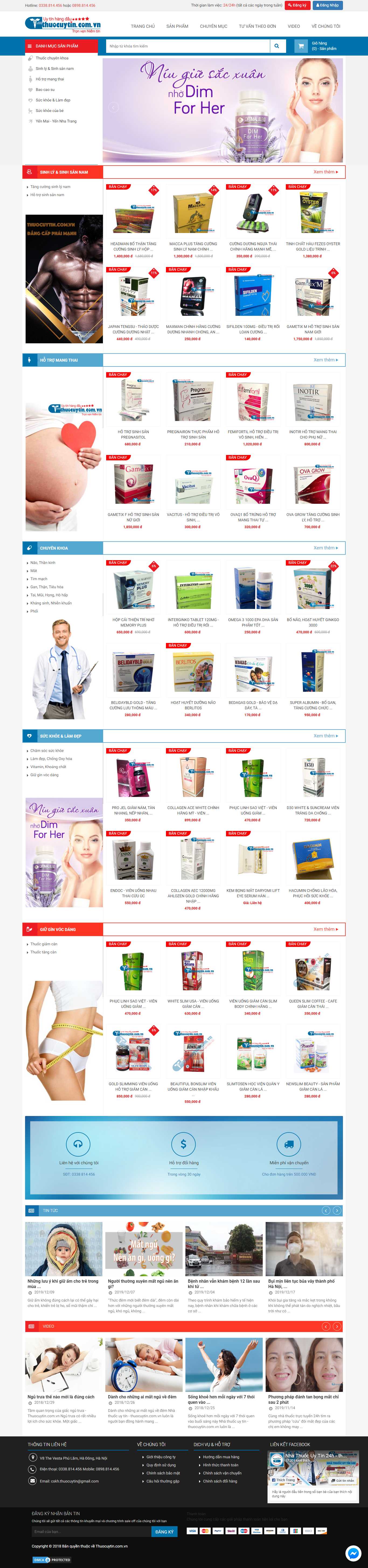 Thiết kế Web nhà thuốc thuocuytin.com.vn