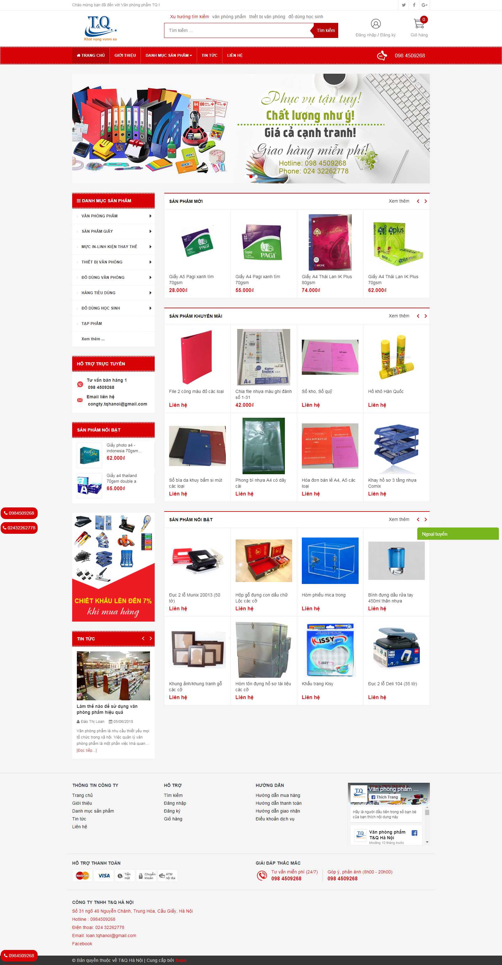 Thiết kế Web quận long biên vanphongphamtq.com