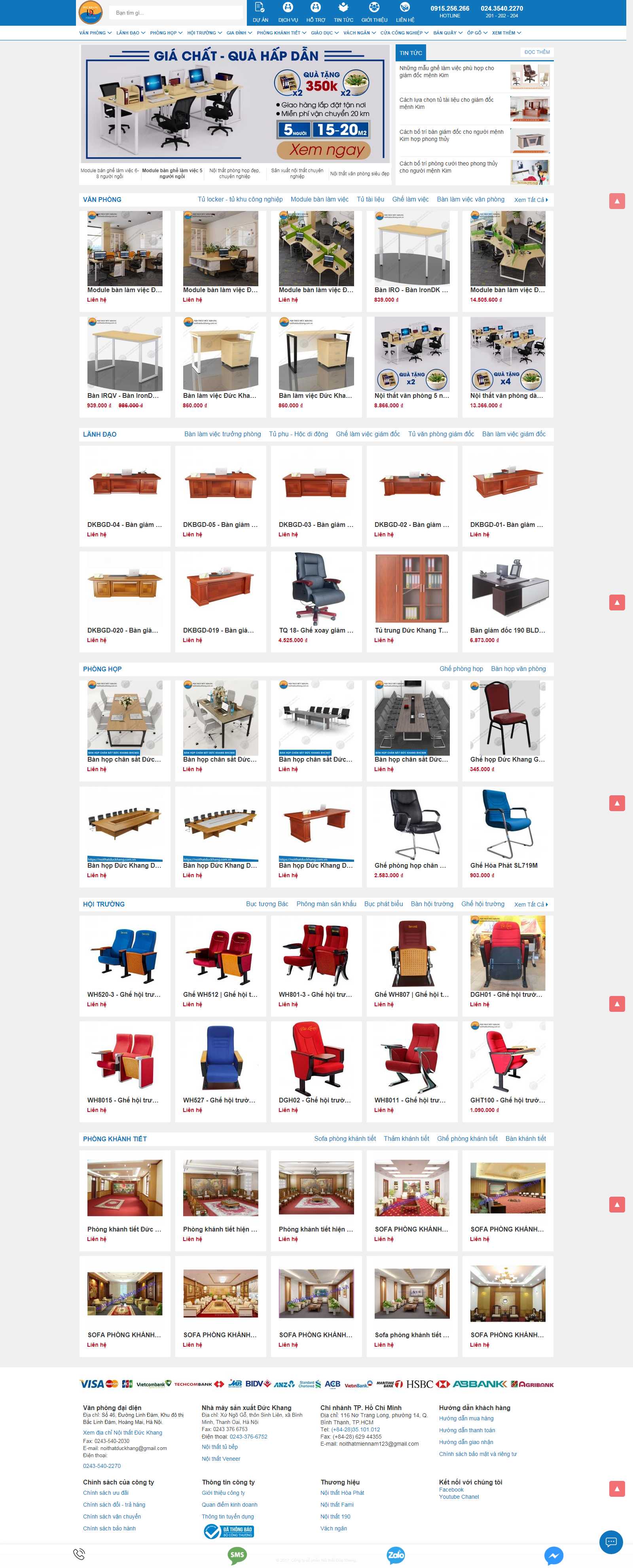 Thiết kế Web huyện sóc sơn noithatduckhang.com.vn