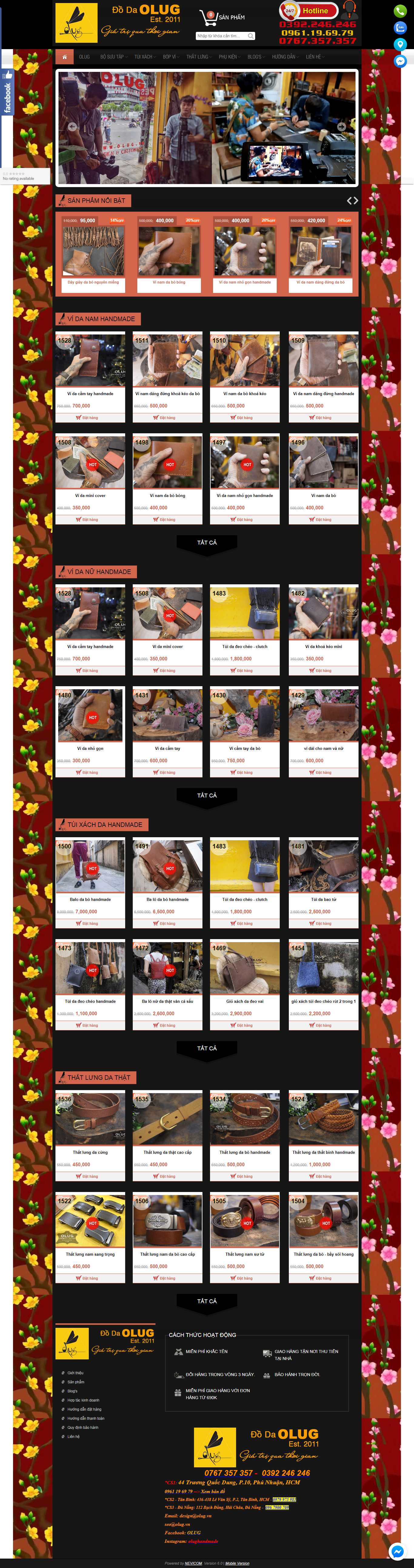 Thiết kế Web giới thiệu sản phẩm olug.vn