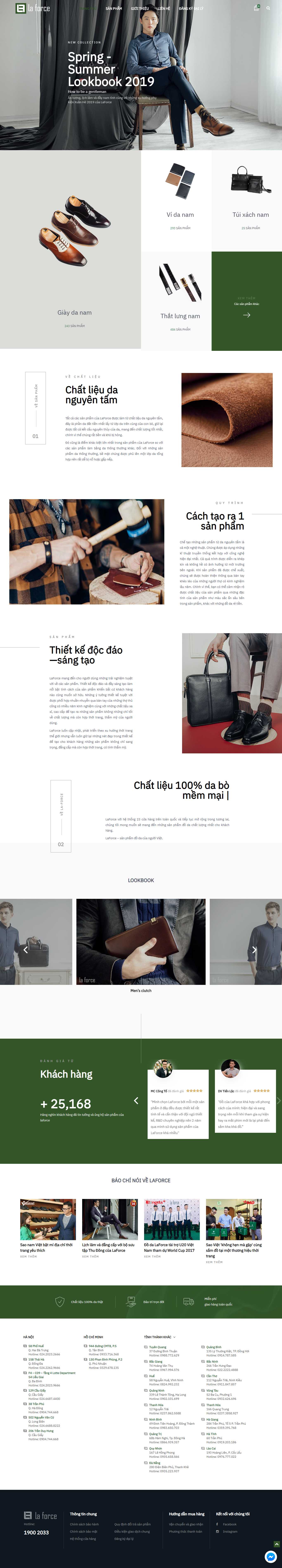 Thiết kế Web bán hàng trực tuyến laforce.vn