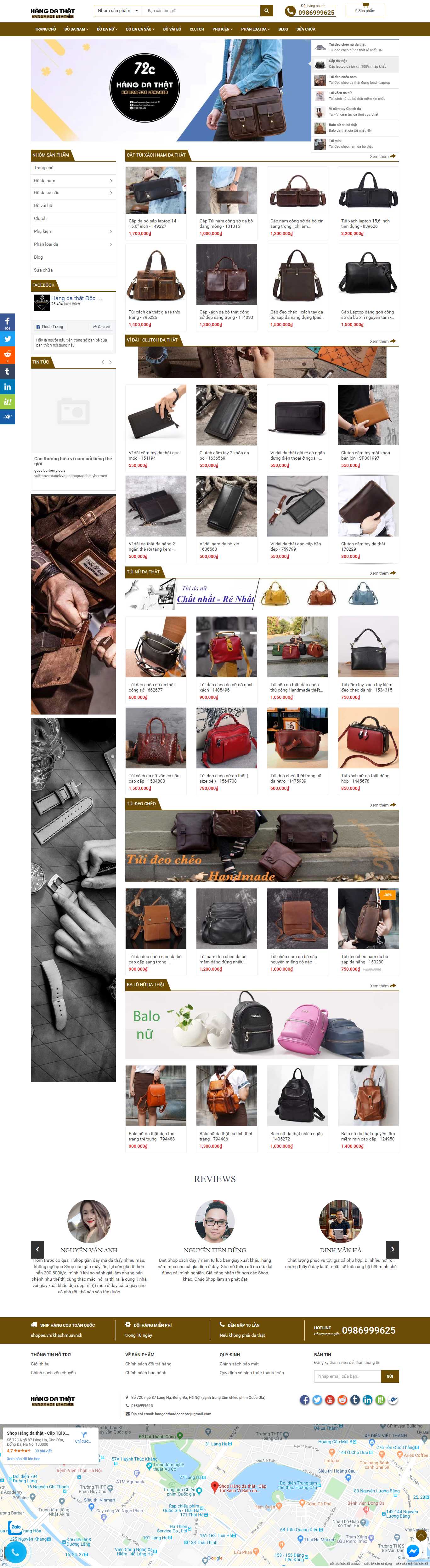 Thiết kế Web bán hàng trực tuyến hangdathat.com