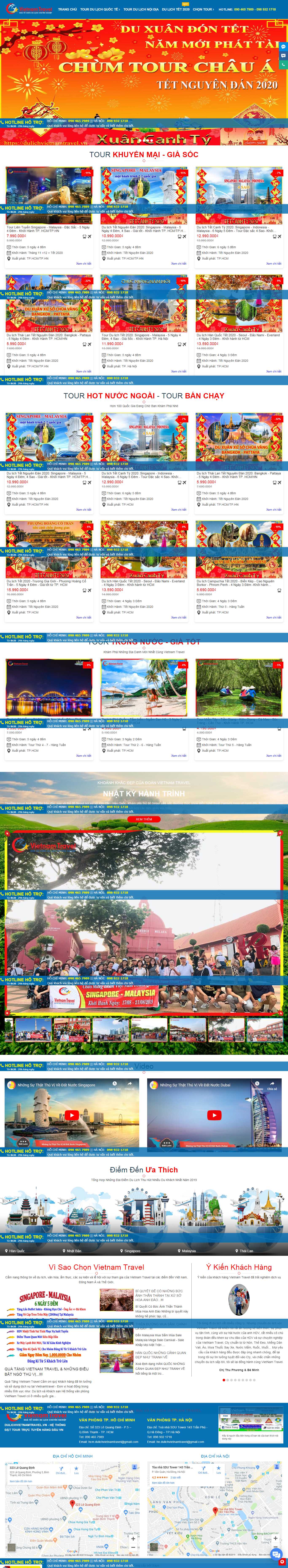 Thiết kế Web du lịch chuyên nghiệp dulichvietnamtravel.vn