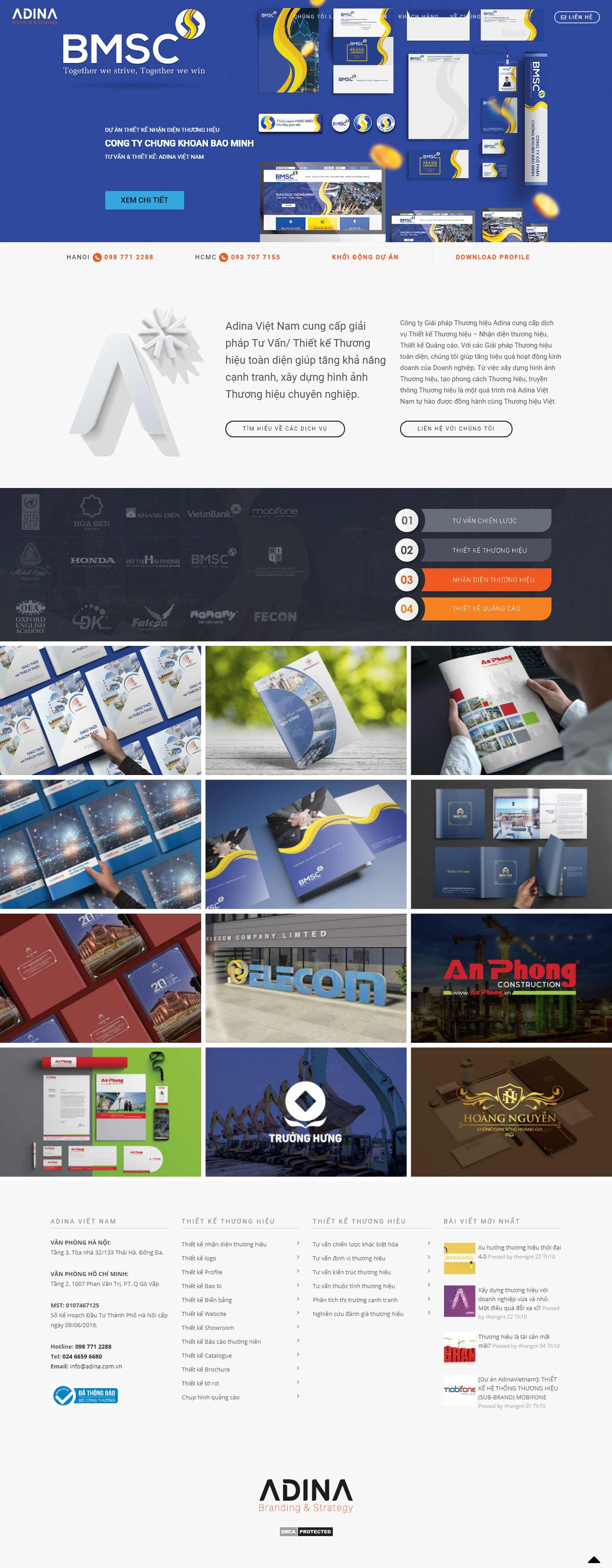 Thiết kế Web thiết kế in ấn adina.com.vn