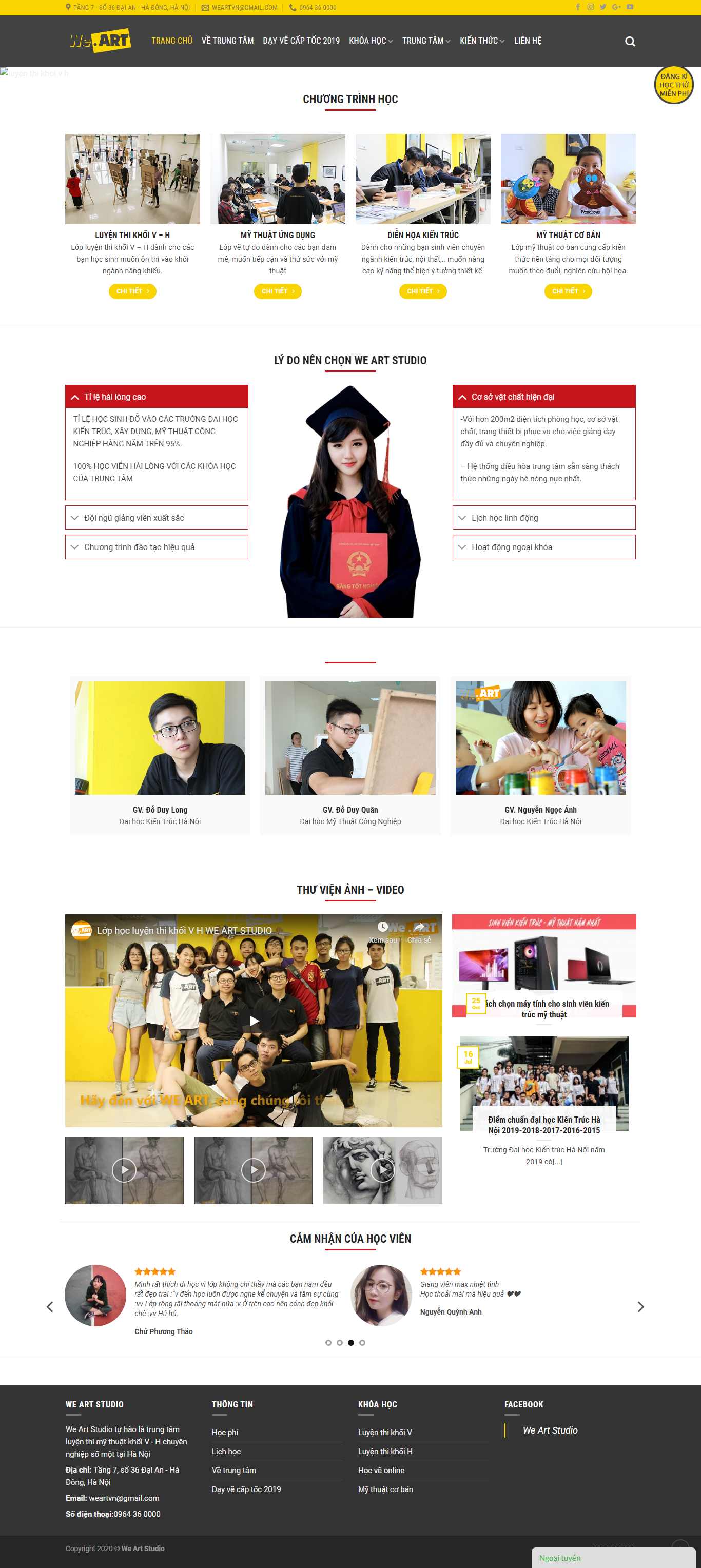 Thiết kế Web nghệ thuật mỹ thuật weart.vn