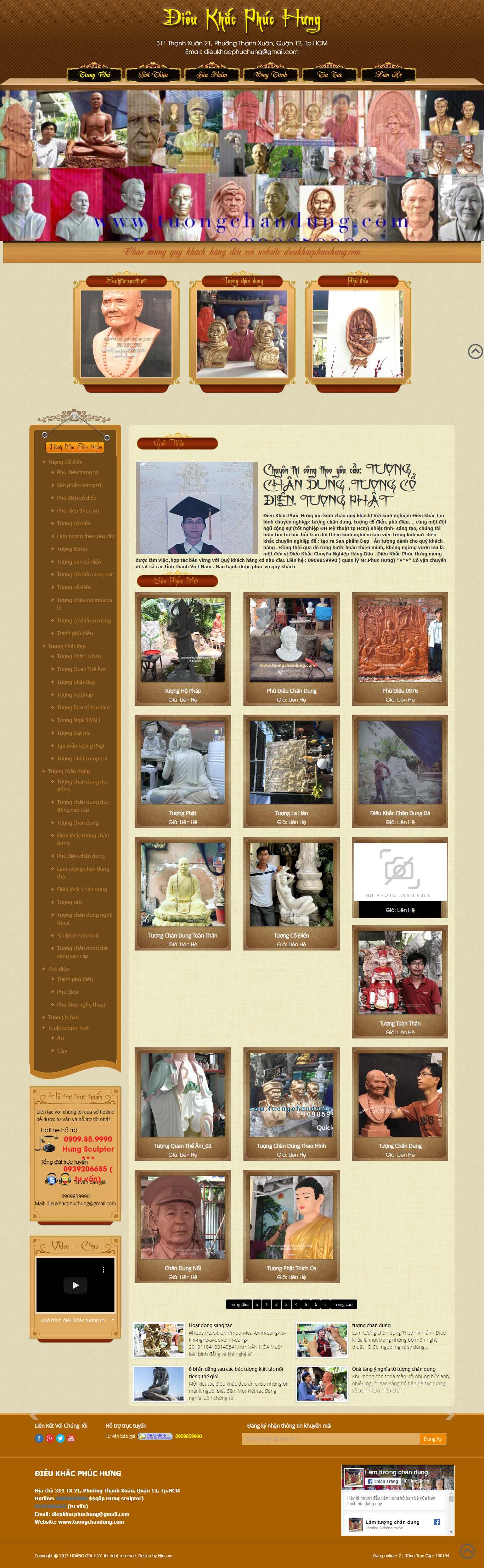 Thiết kế Web nghệ thuật mỹ thuật tuongchandung.com