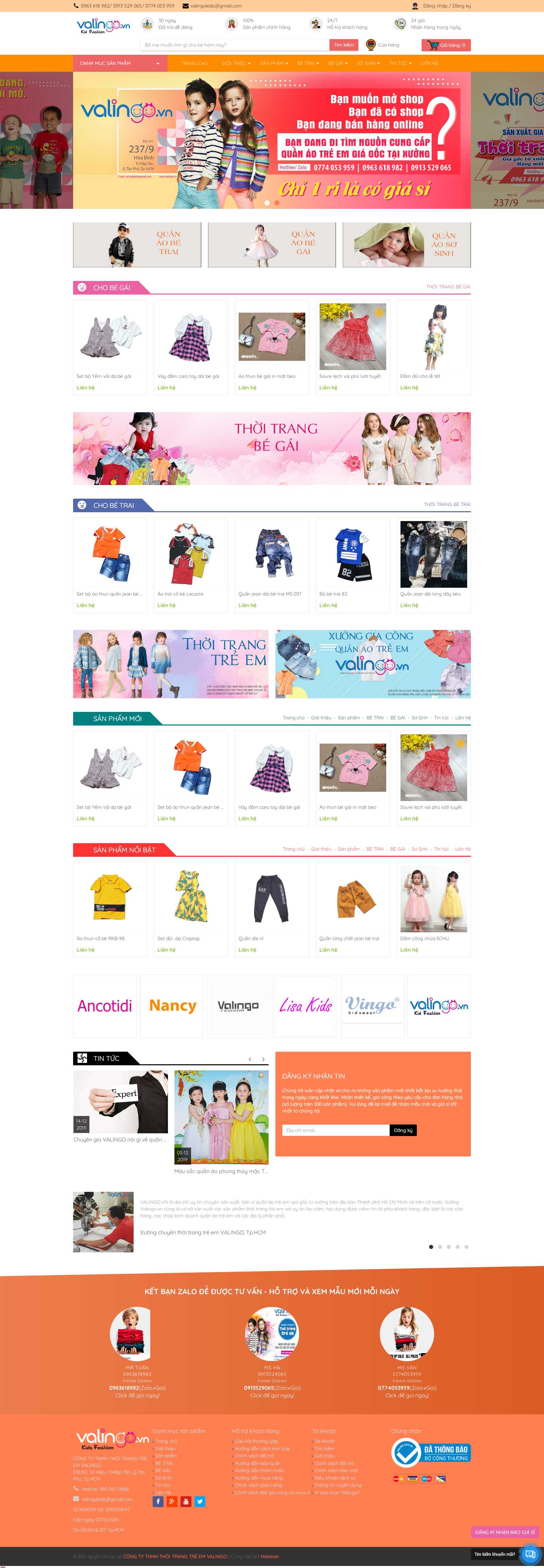 Thiết kế Web huyện gia lâm valingo.vn