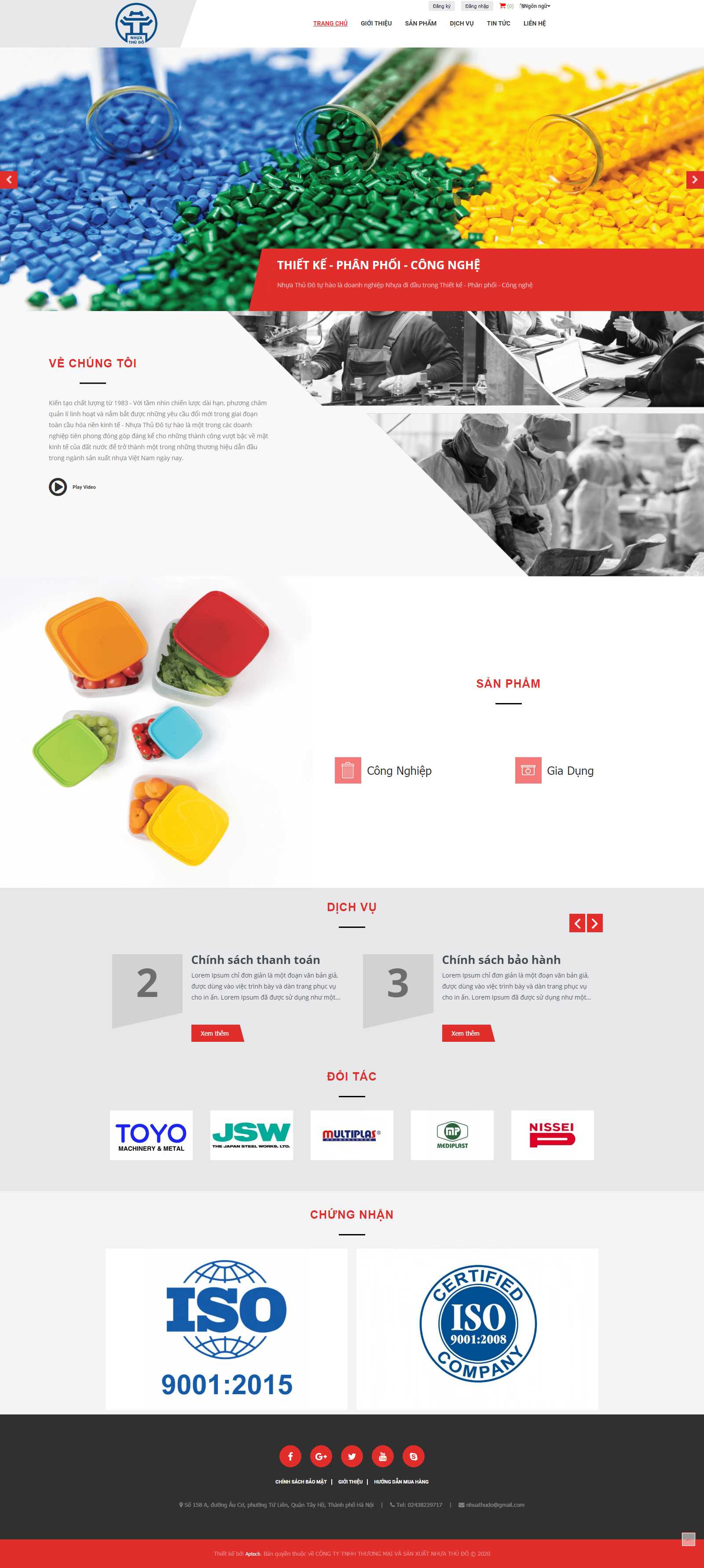 Thiết kế Web quận nam từ liêm nhuathudo.vn