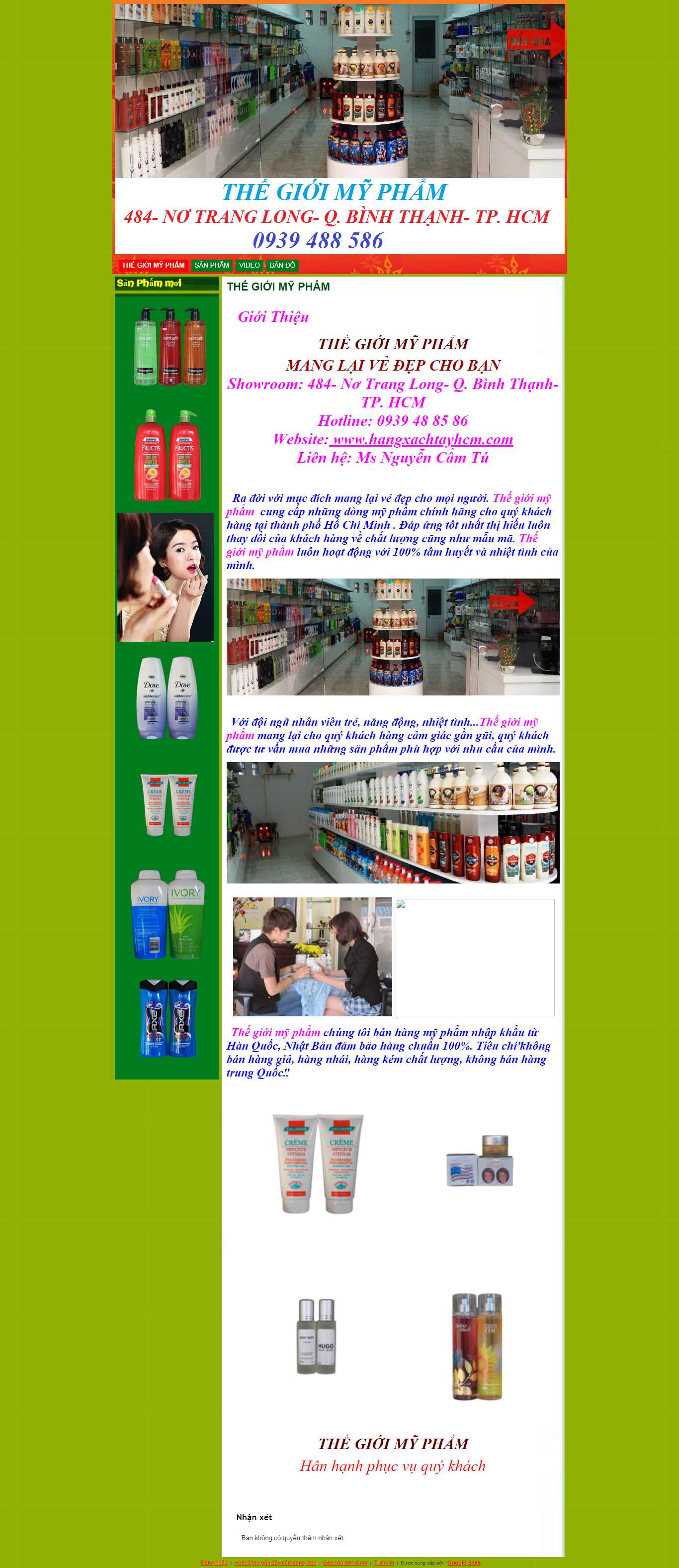 Thiết kế Web bán hàng miễn phí sites.google.com