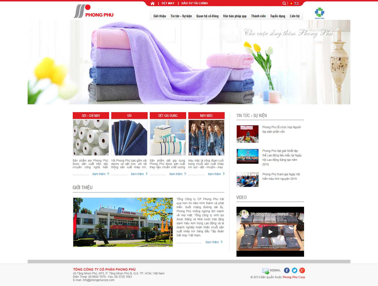 Thiết kế Web huyện mê linh phongphucorp.com