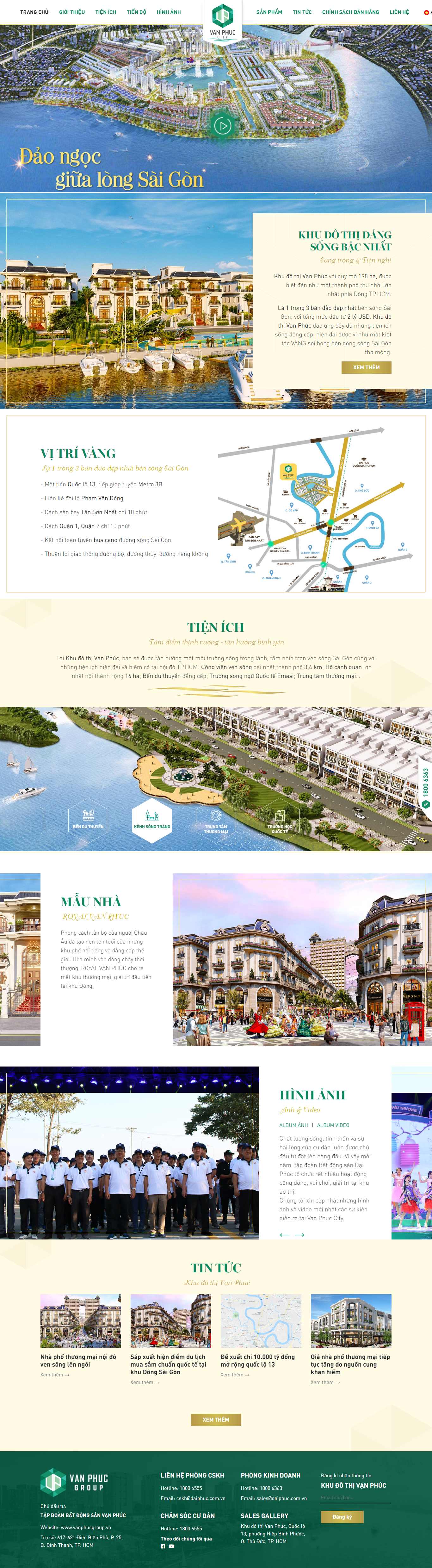 Thiết kế Web bất động sản  nhà đất khudothivanphuc.com.vn