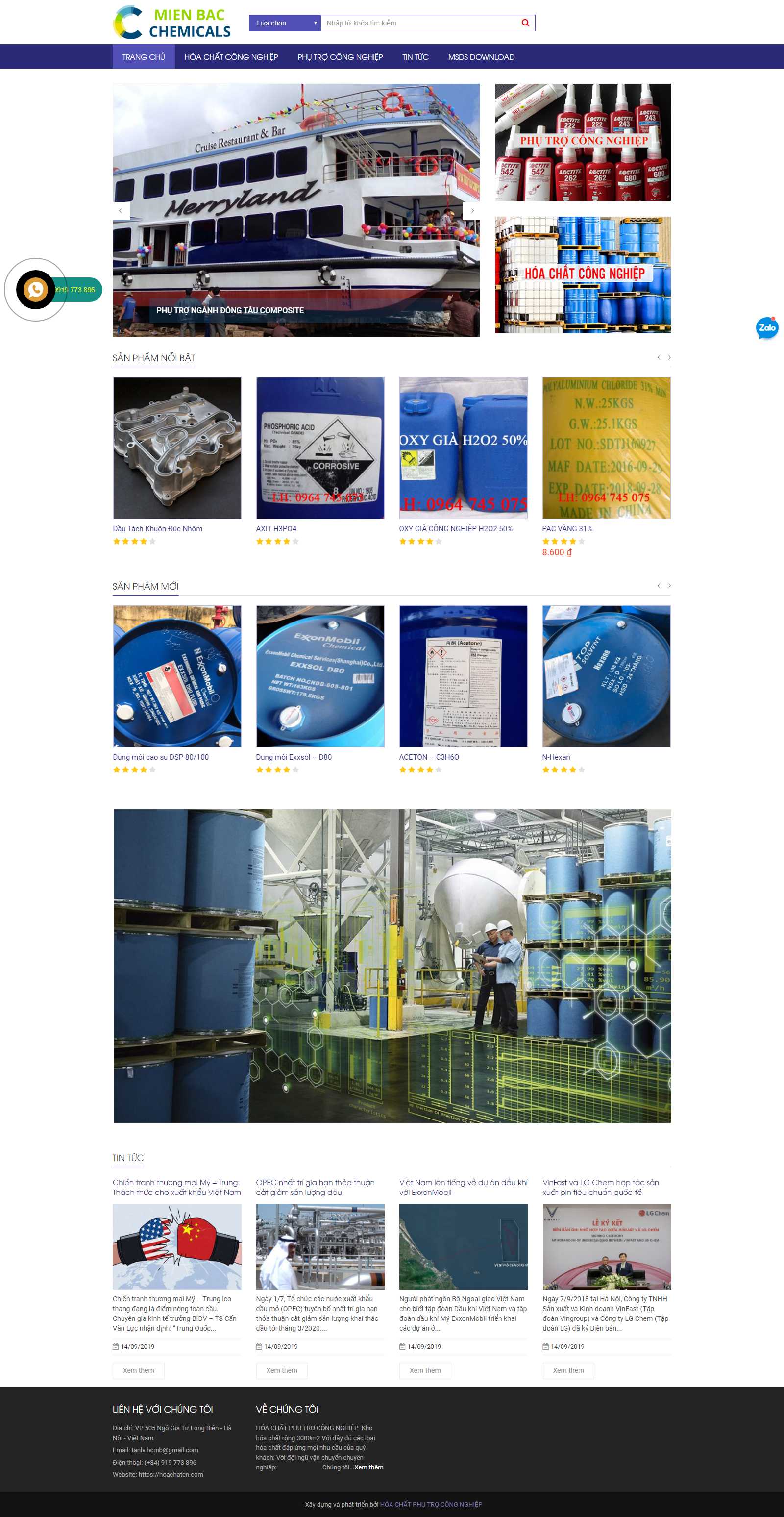 Thiết kế Web an giang hoachatcn.com