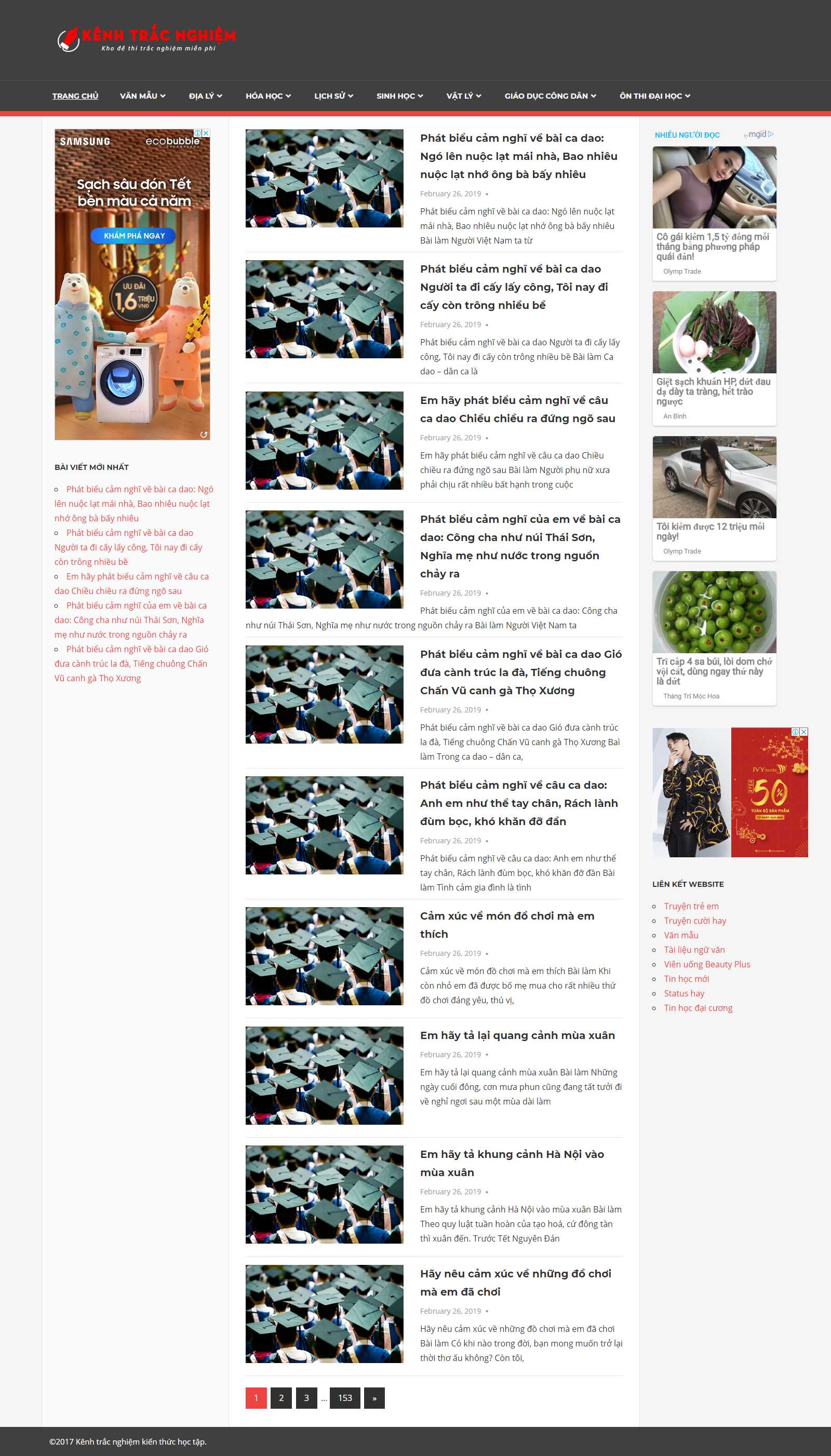 Thiết kế Web vũng tàu kenhtracnghiem.com