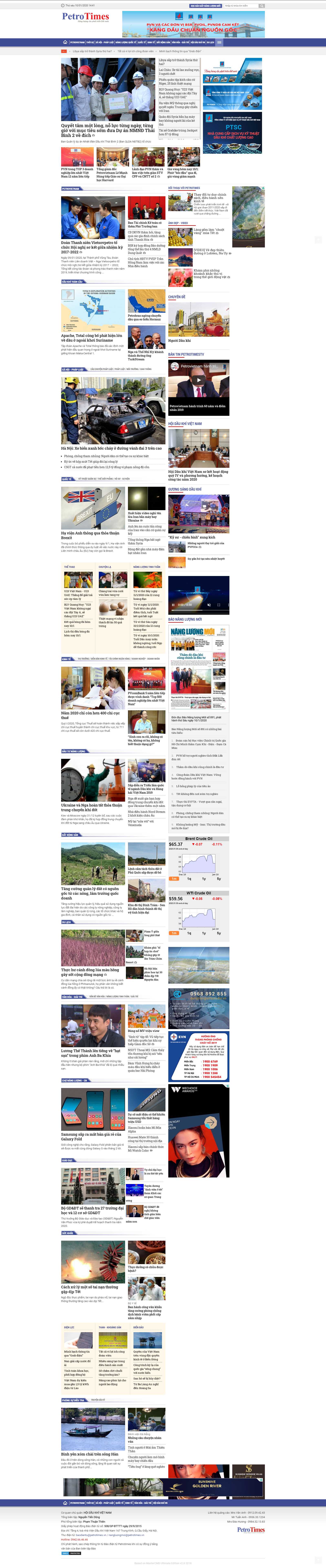 Thiết kế Web bến tre petrotimes.vn