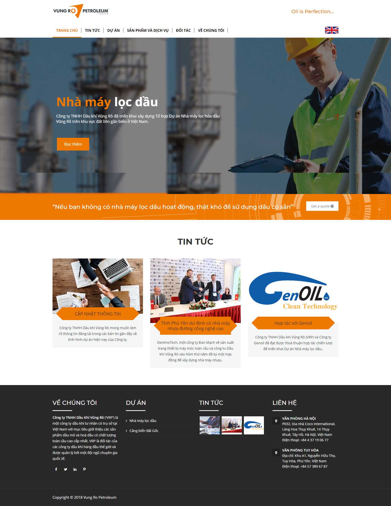 Thiết kế Web bình dương vungropetroleum.com