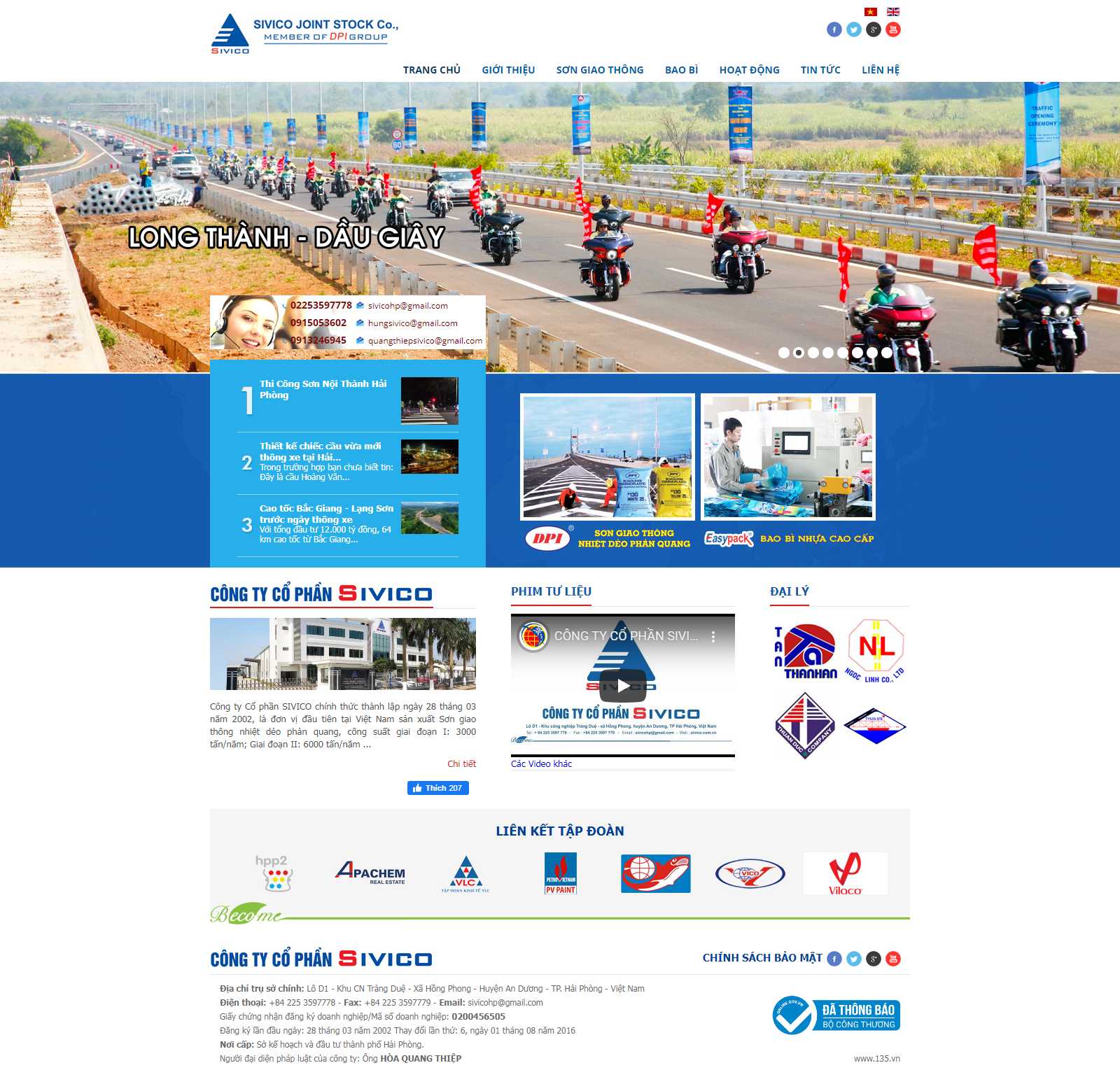 Thiết kế Web bình dương sivico.com.vn