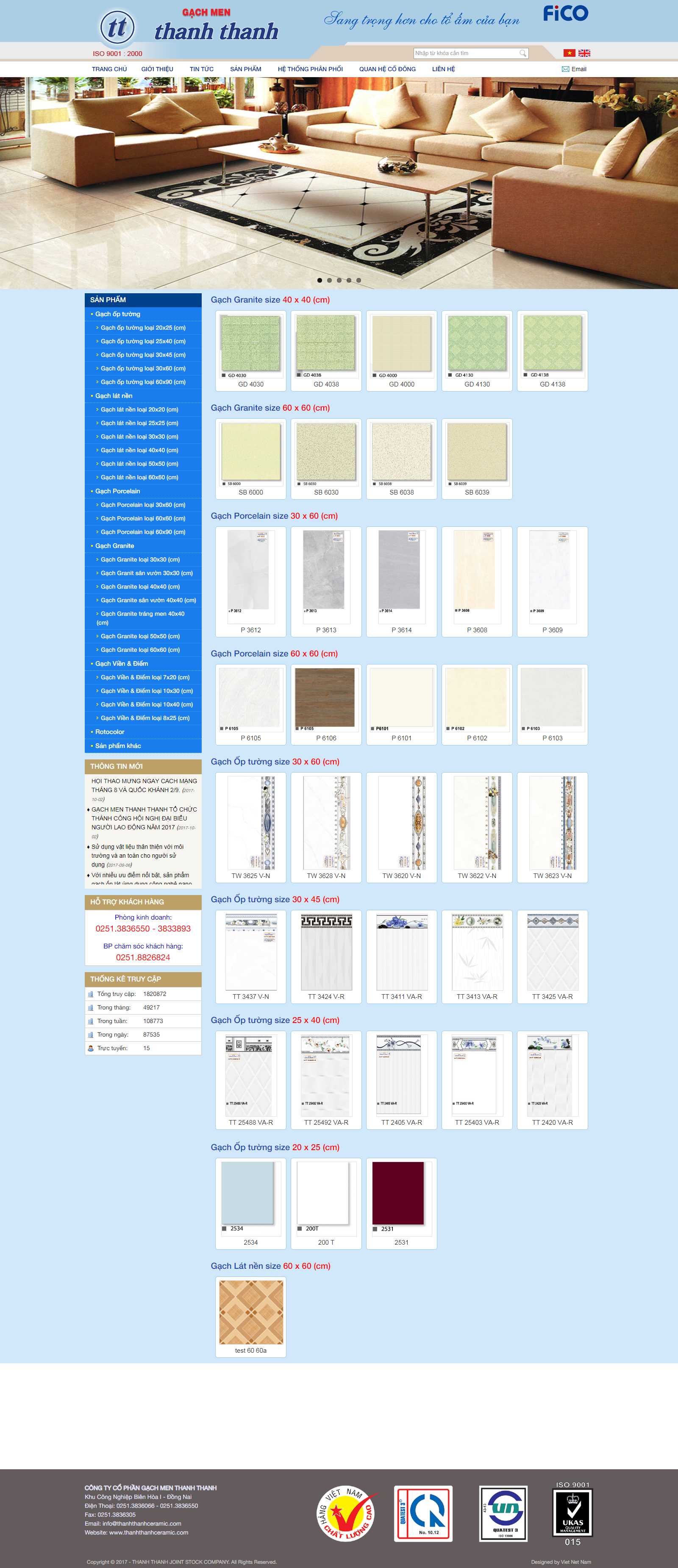 Thiết kế Web bình phước thanhthanhceramic.com