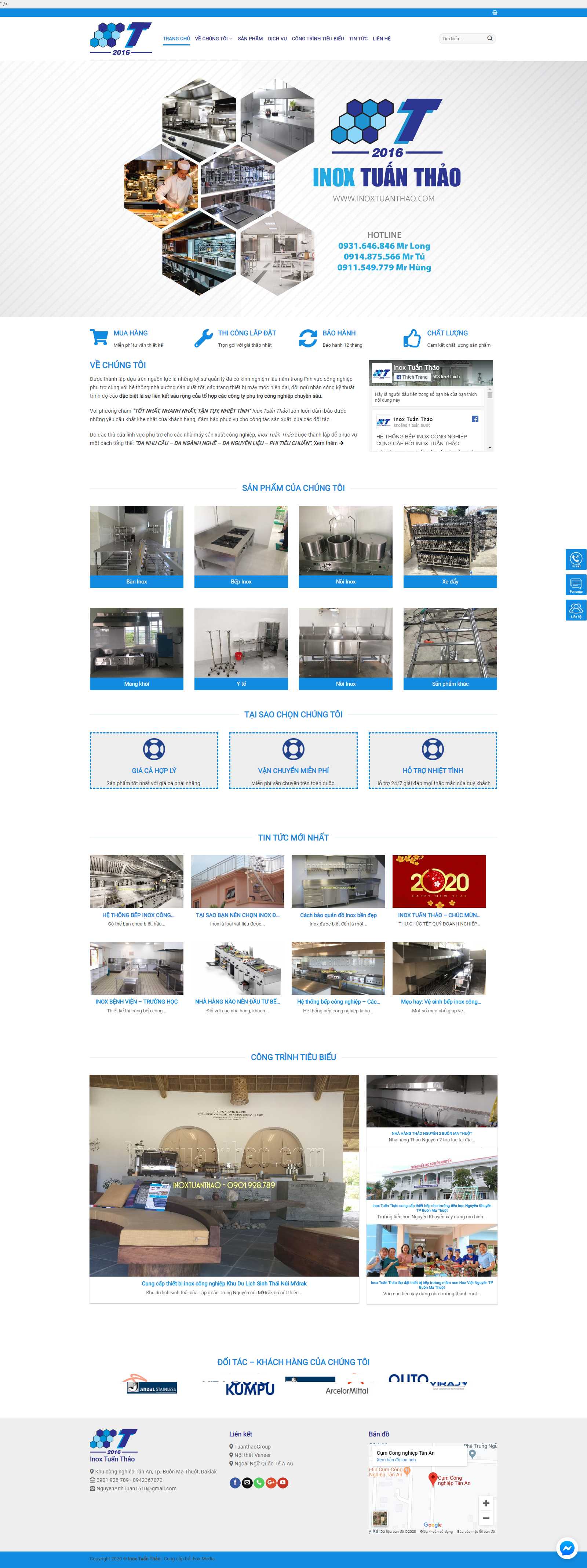 Thiết kế Web Đắk nông inoxtuanthao.com