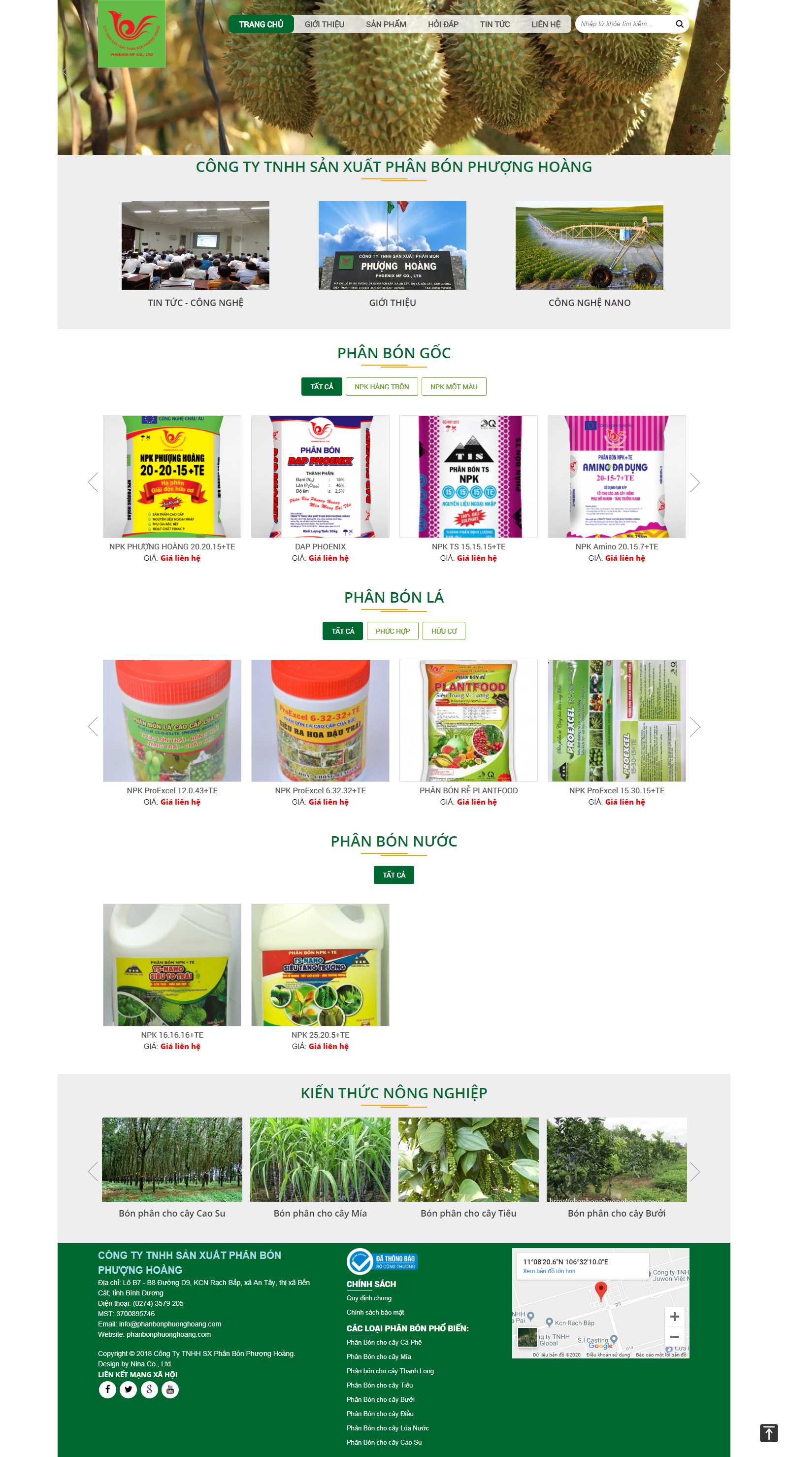 Thiết kế Web hải dương phanbonphuonghoang.com