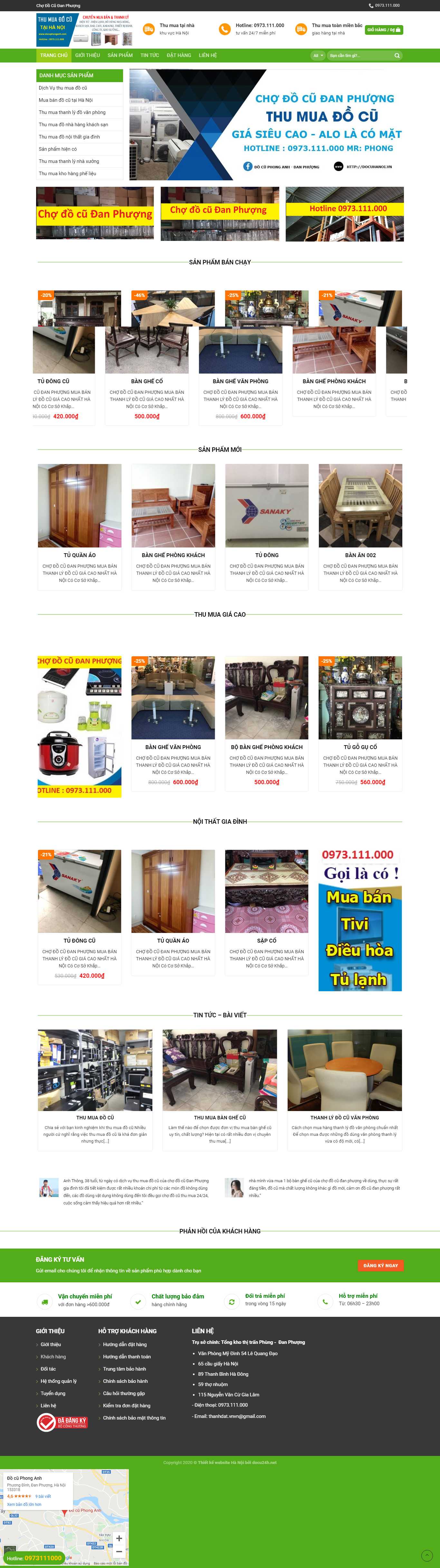 Thiết kế Web bán đồ cũ docuhanoi.vn