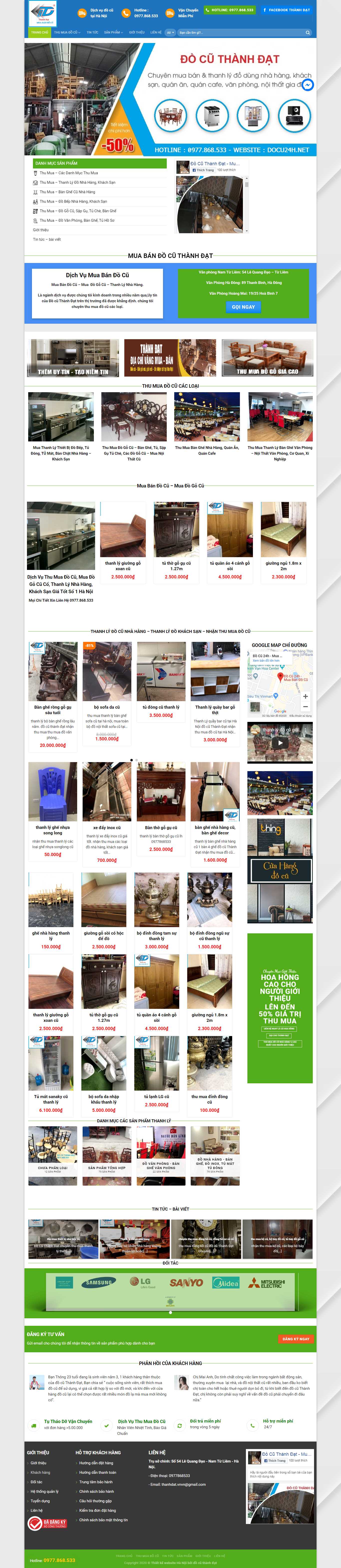 Thiết kế Web bán đồ cũ docu24h.net