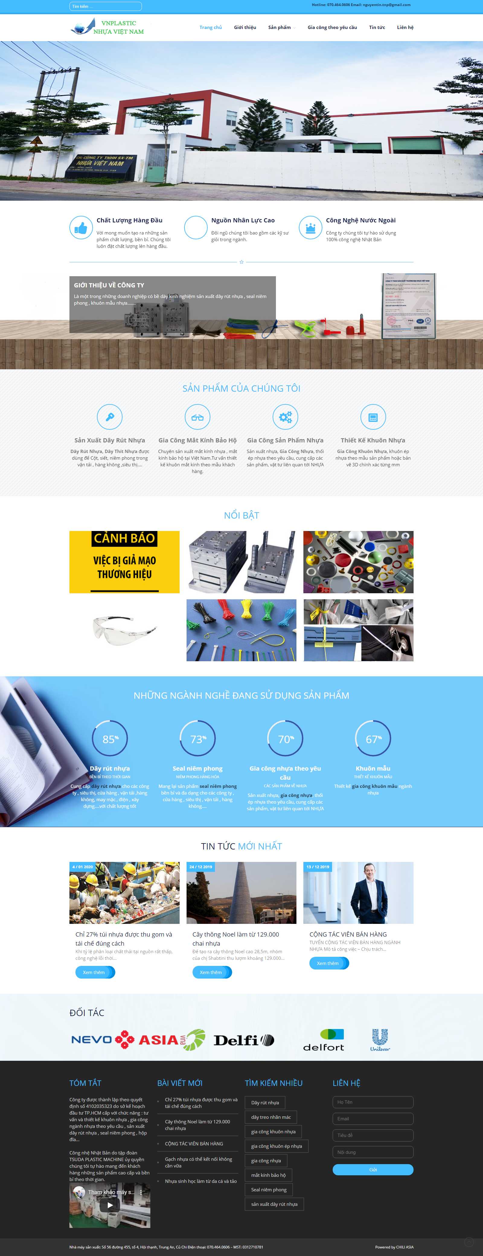 Thiết kế Web khánh hòa giacongnganhnhua.com