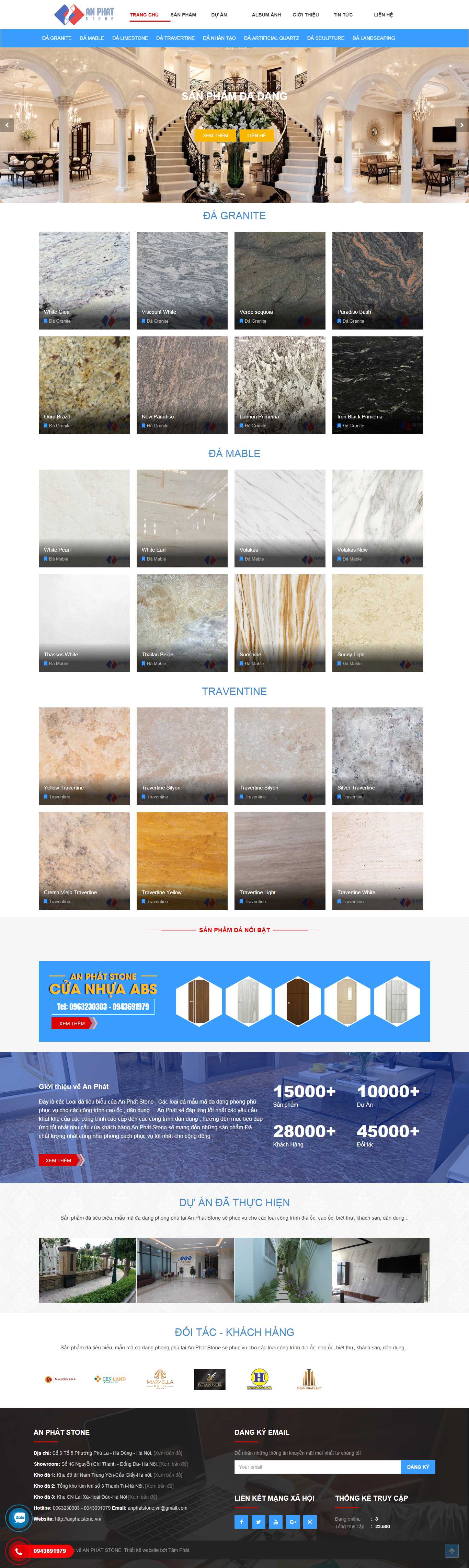 Thiết kế Web bán gạch ốp lát anphatstone.vn