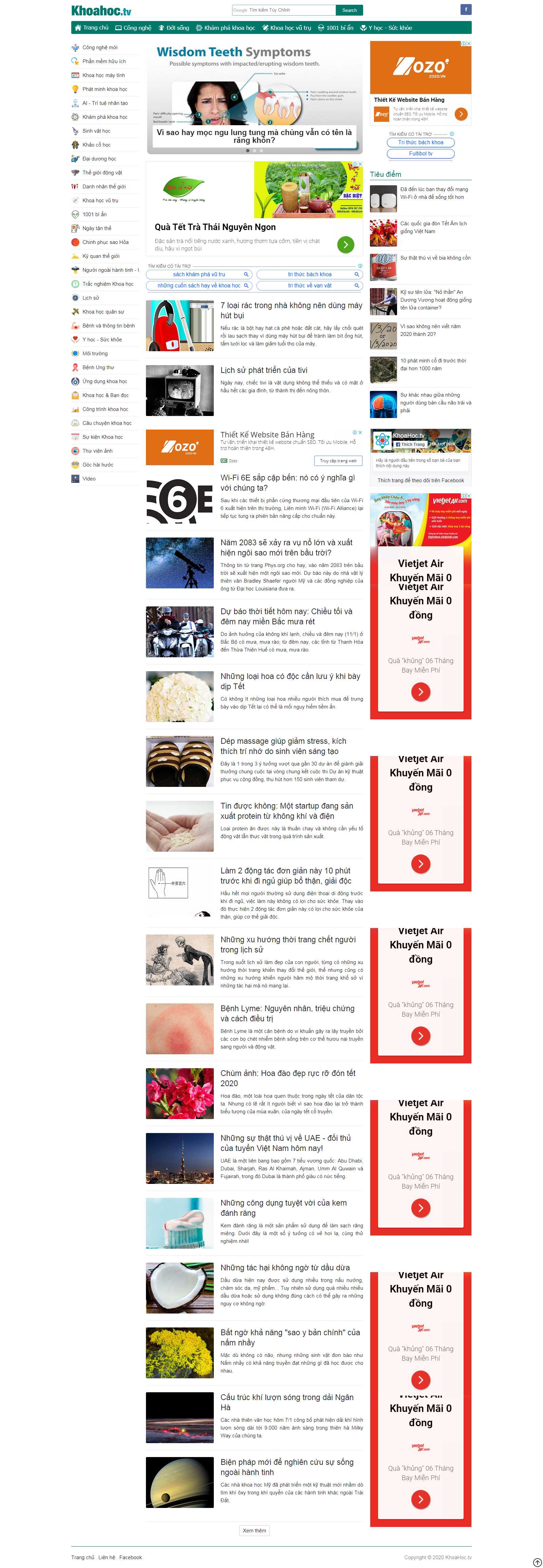 Thiết kế Web lạng sơn khoahoc.tv