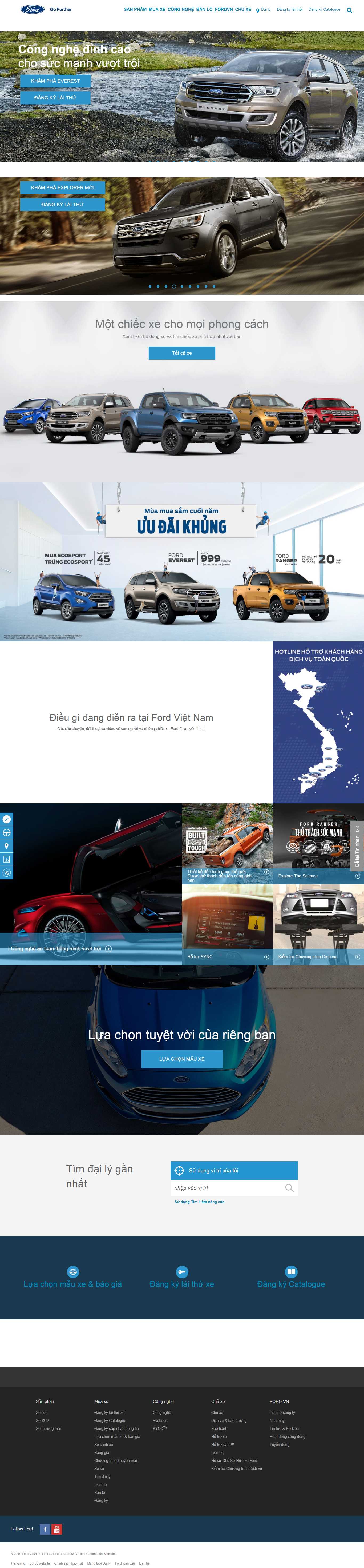 Thiết kế Web bán xe ô tô ford.com.vn