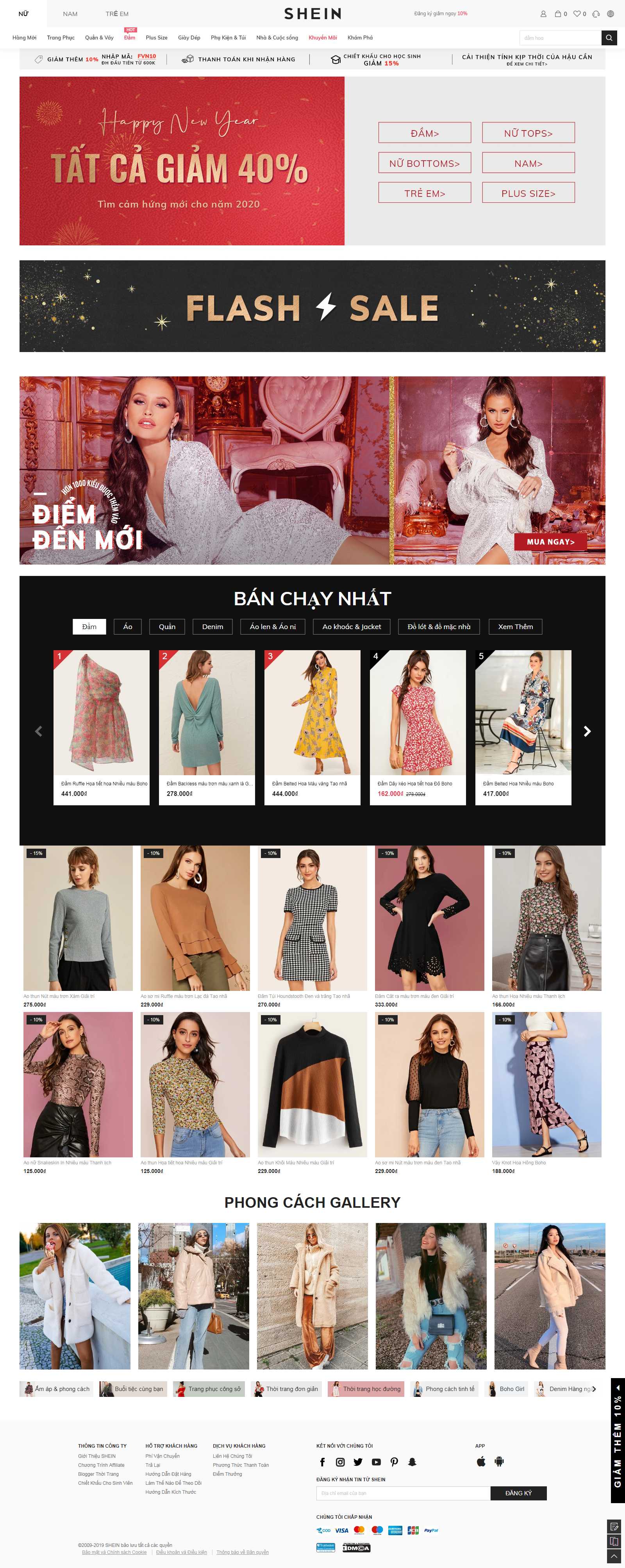 Thiết kế Web nam Định shein.com.vn