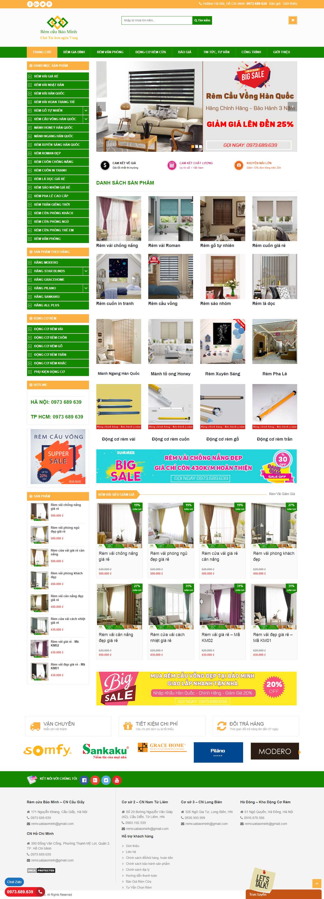 Thiết kế Web rèm văn phòng remcuabaominh.com