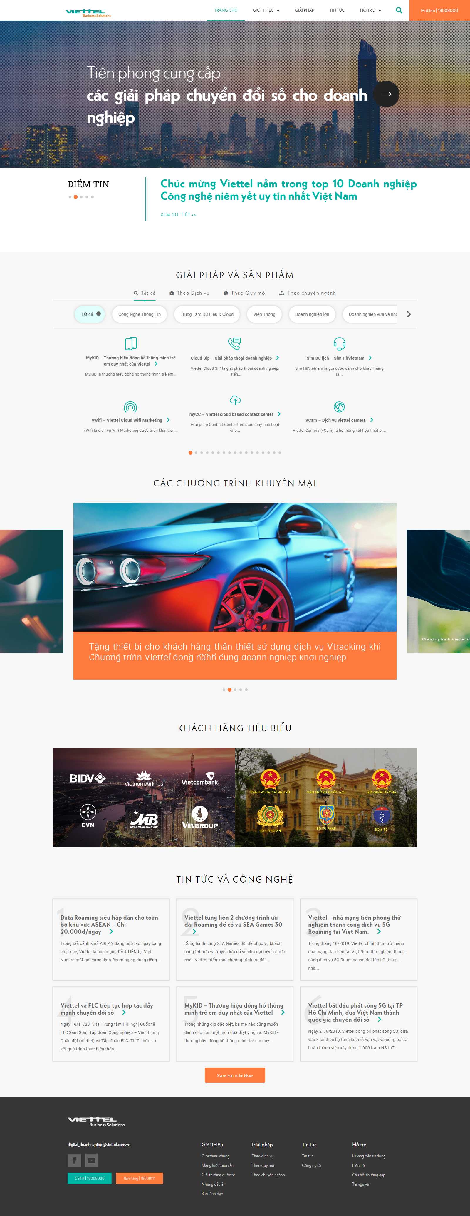 Thiết kế Web phú yên solutions.viettel.vn