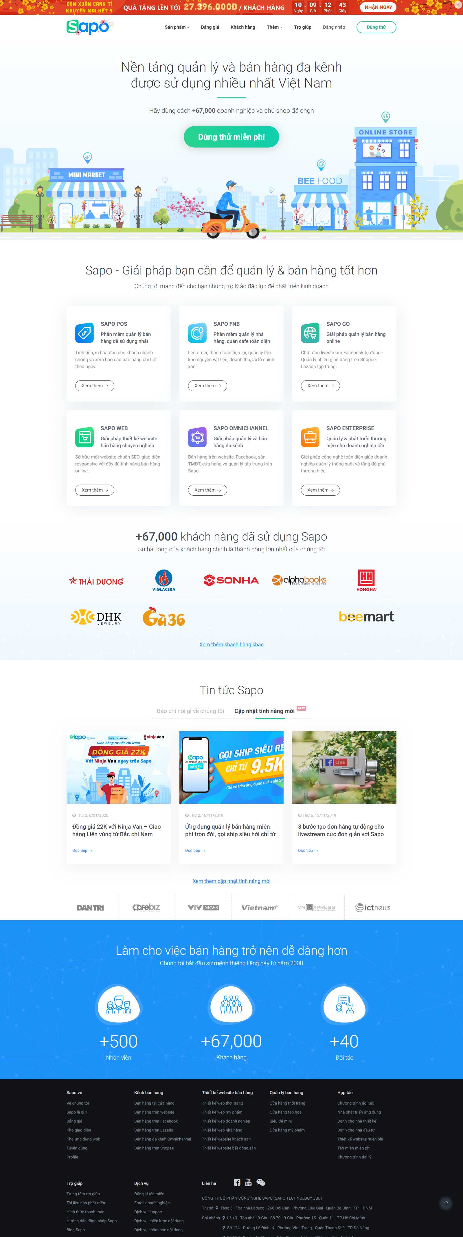Thiết kế Web quảng bình sapo.vn