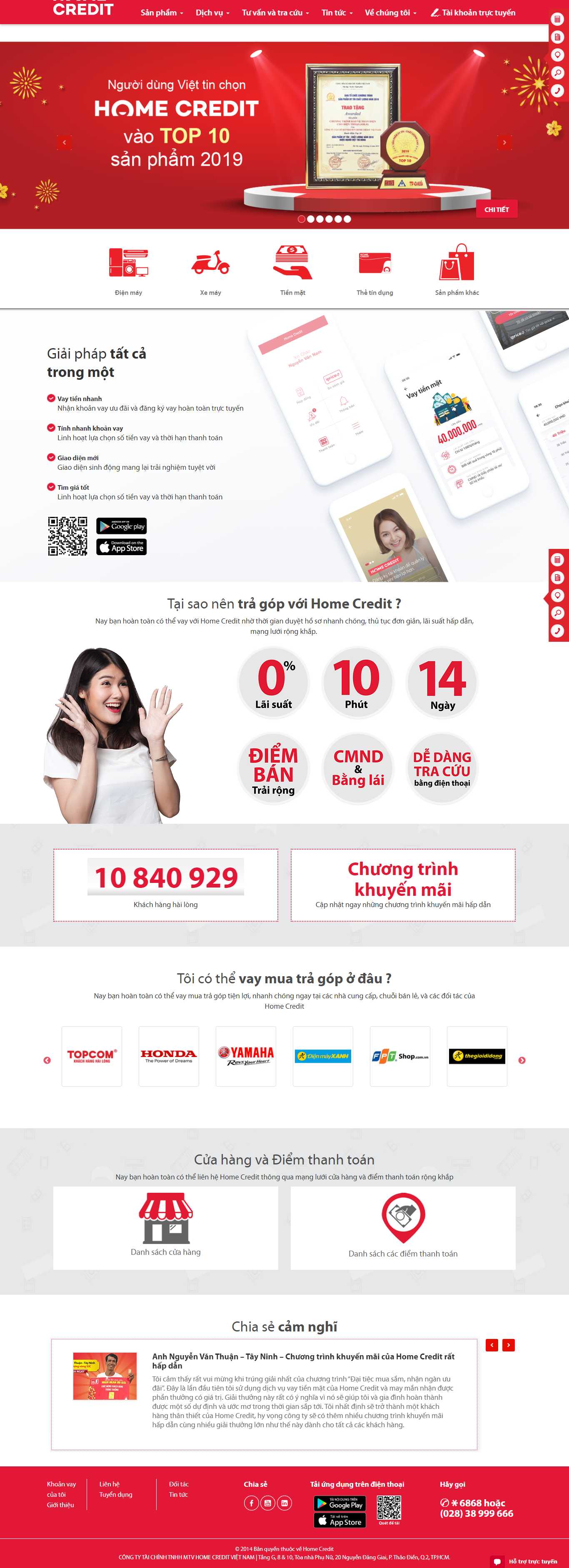 Thiết kế Web chứng khoán tài chính forex homecredit.vn