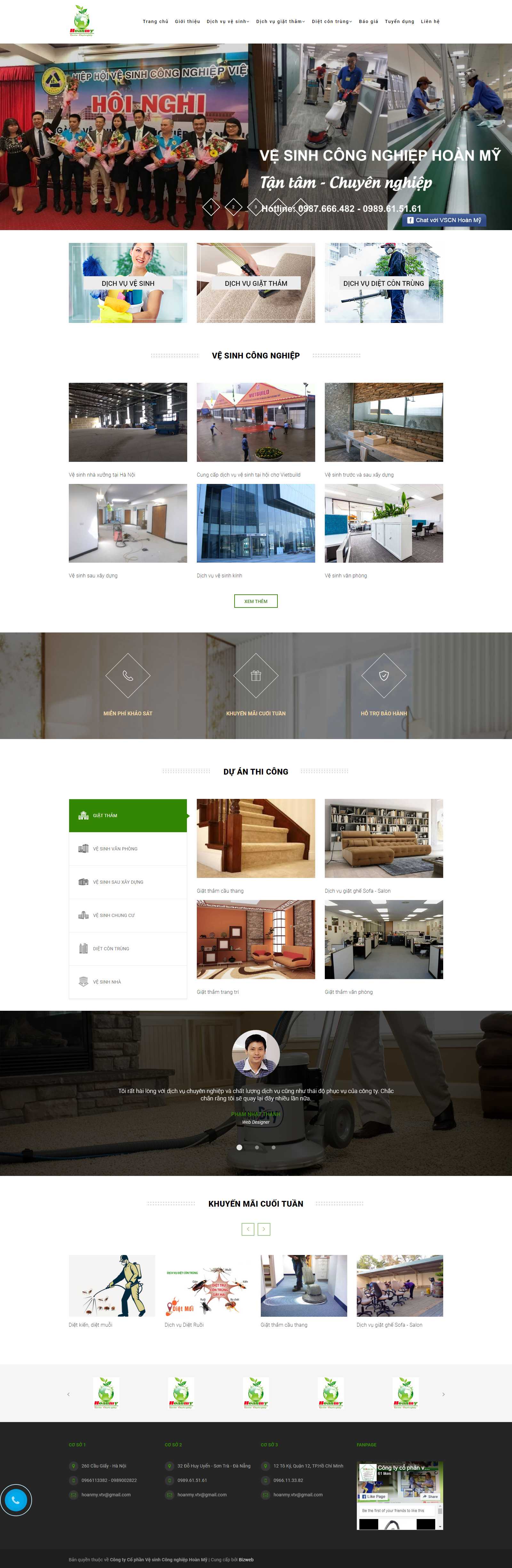 Thiết kế Web quảng ninh vesinhhoanmyvtv.com