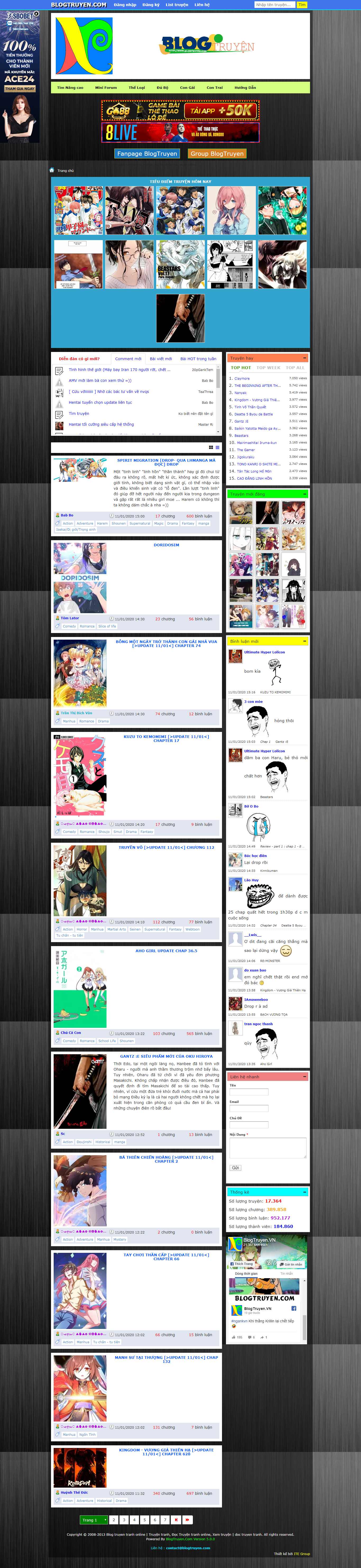 Thiết kế Web truyện tranh blogtruyen.vn