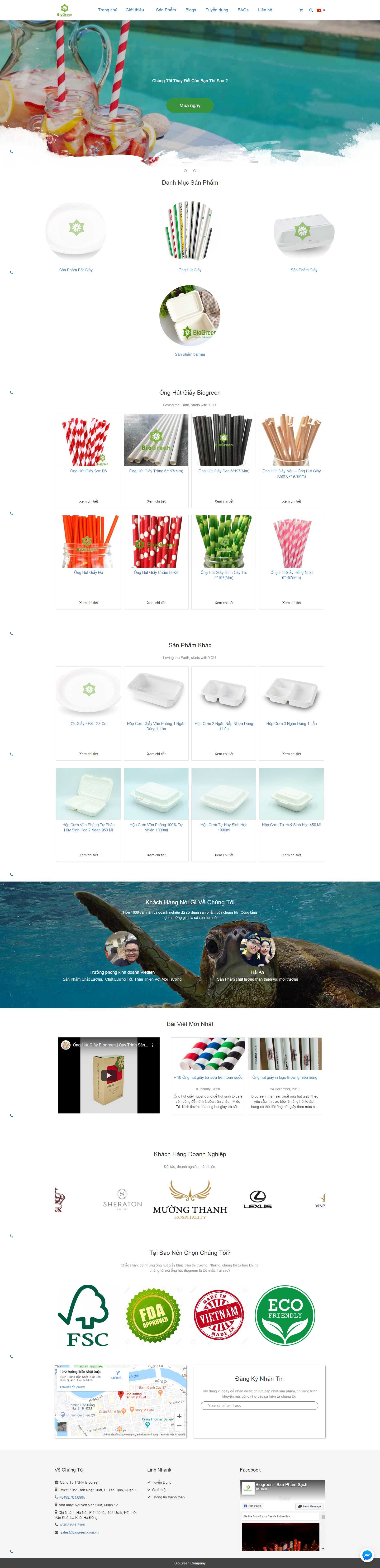 Thiết kế Web tuyên quang biogreen.com.vn