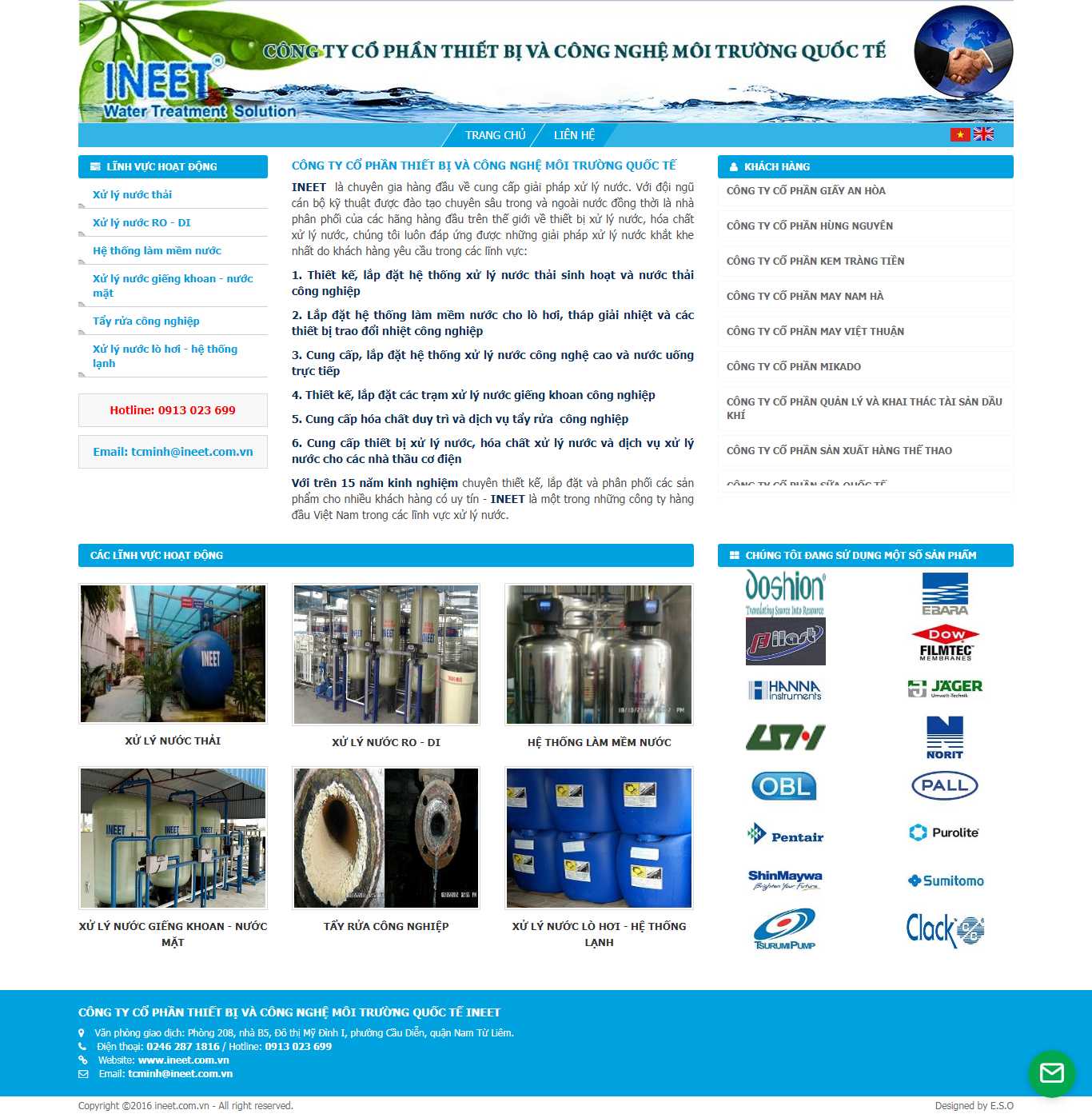 Thiết kế Web giới thiệu doanh nghiệp ineet.com.vn